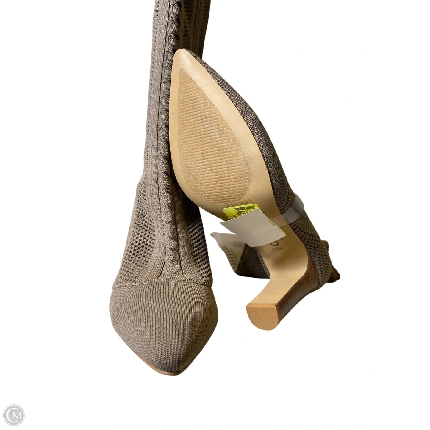 Boots Knee Heels By Charles By Charles David In Taupe, Size: 8.5