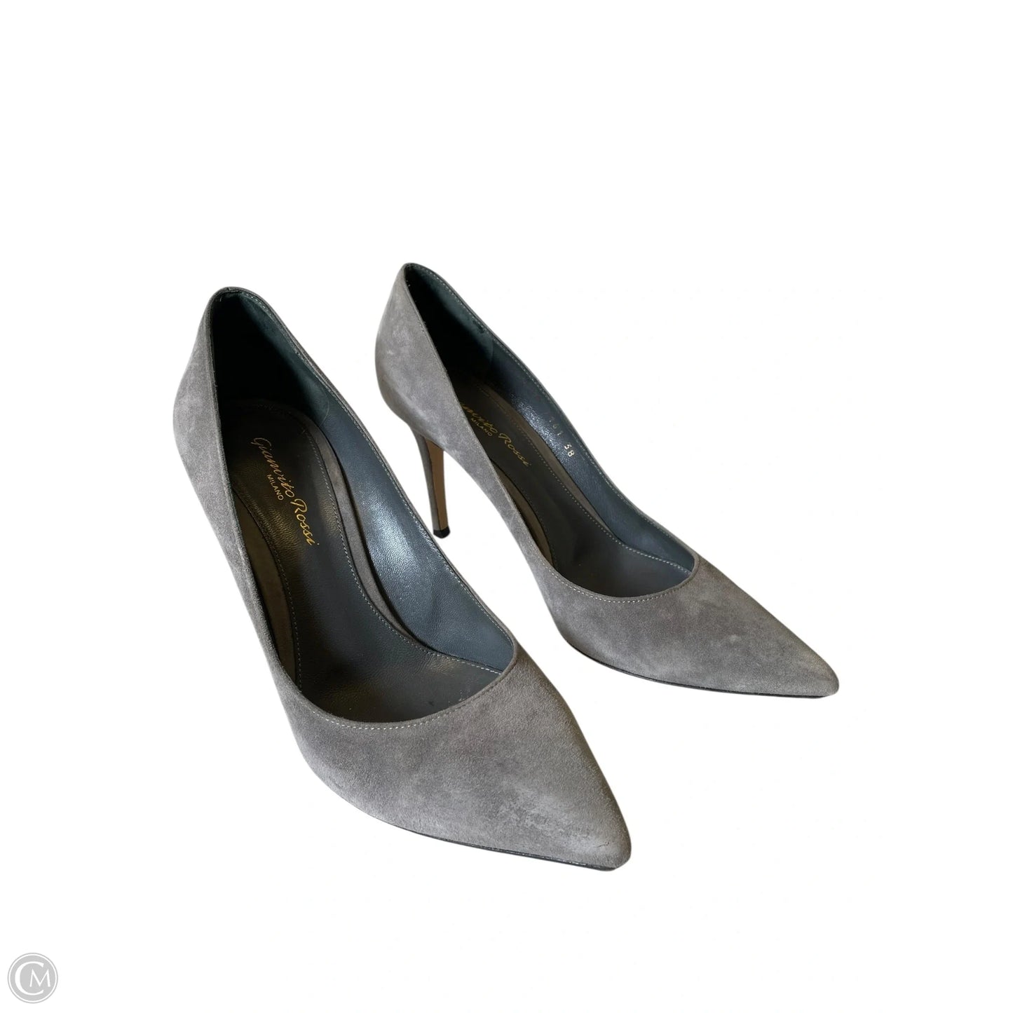 Shoes Heels Stiletto Designer By GIANVITO ROSSI In Grey, Size: 7.5
