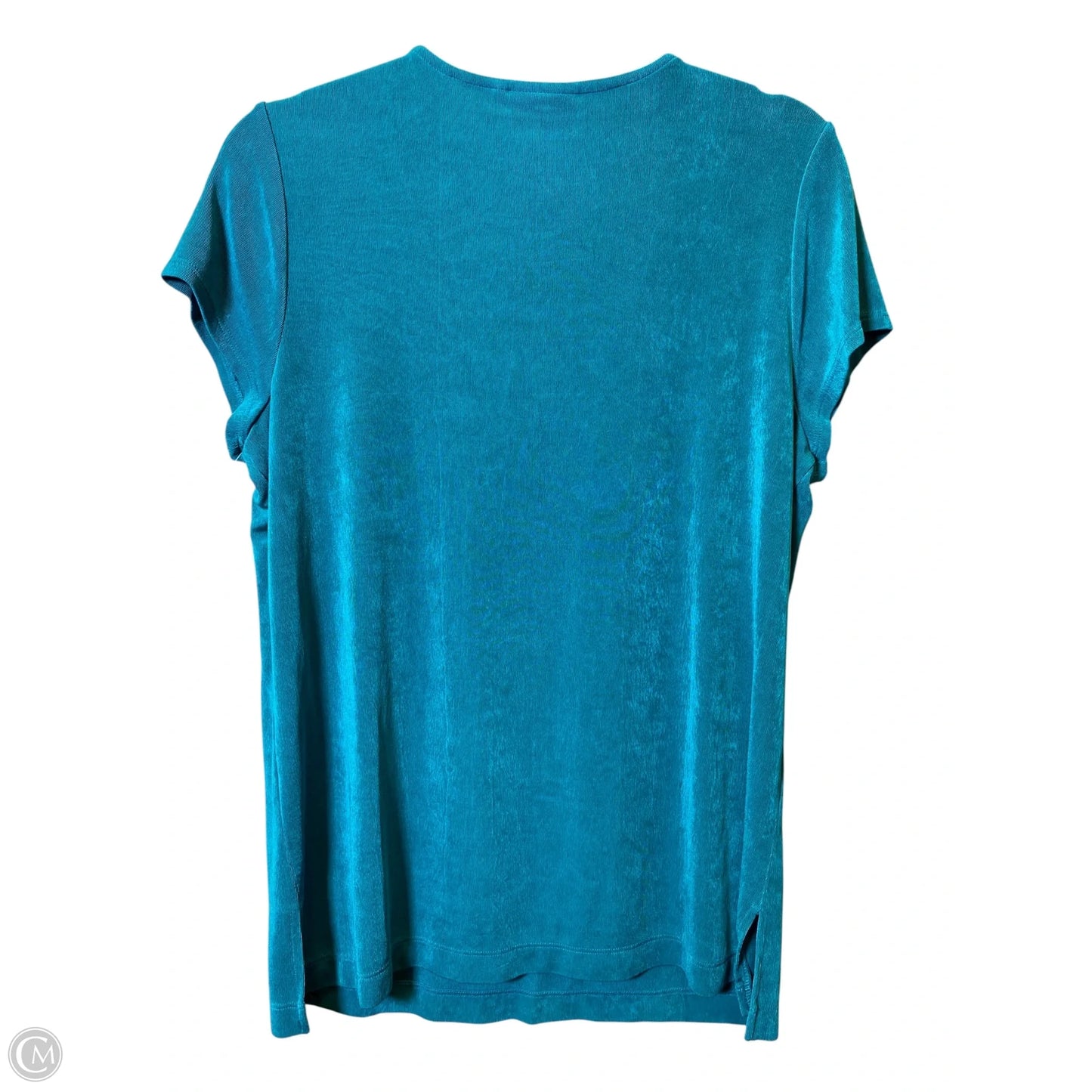 Top Short Sleeve By Chicos In Teal, Size: L