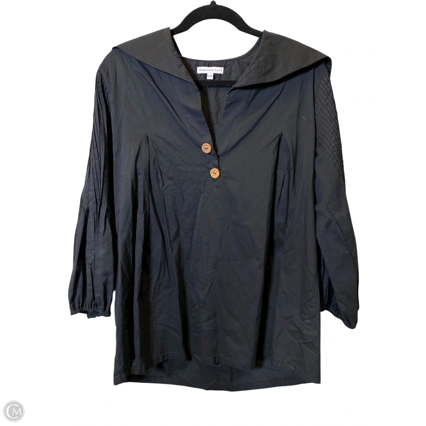 Top 3/4 Sleeve By Clothes Mentor In Black, Size: M