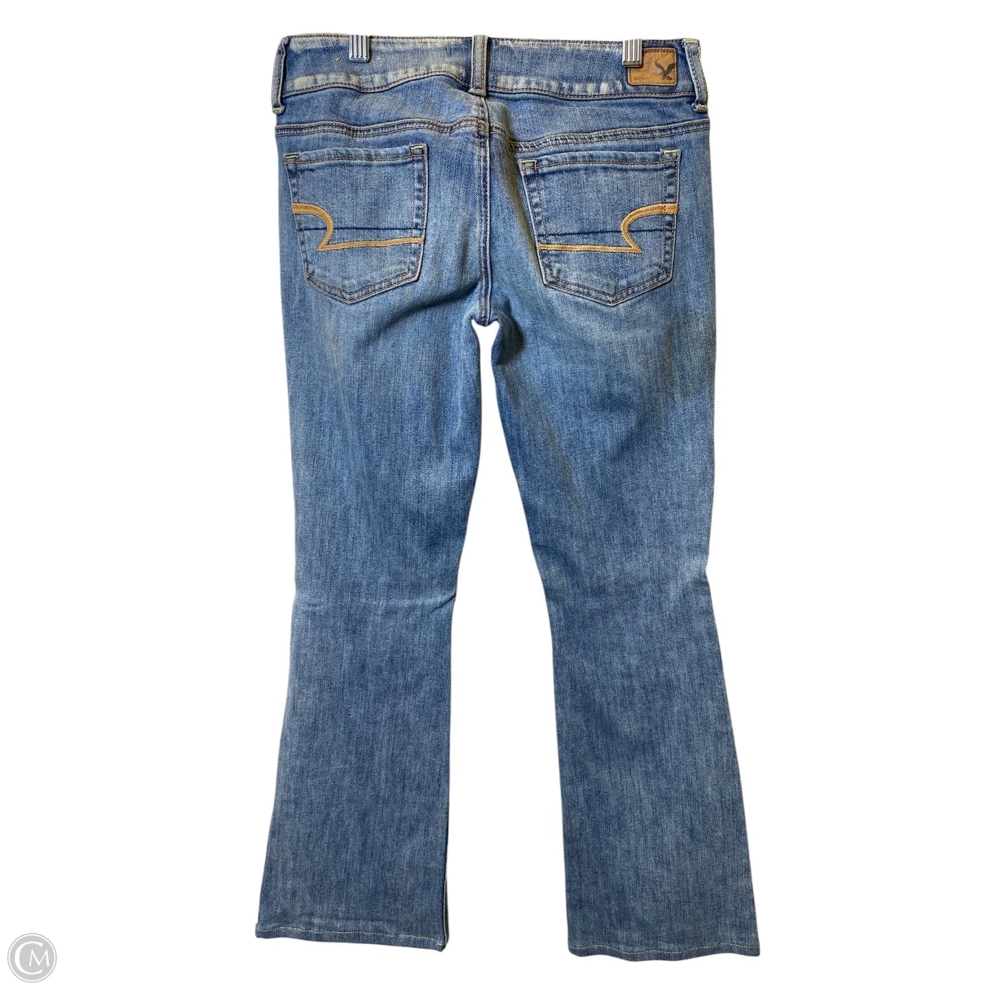 Jeans Straight By American Eagle In Blue Denim, Size: 4