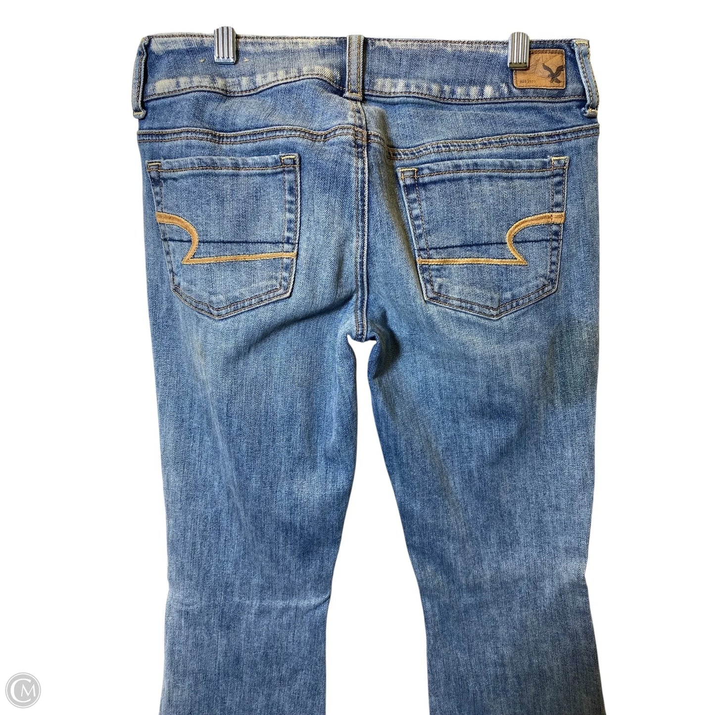 Jeans Straight By American Eagle In Blue Denim, Size: 4