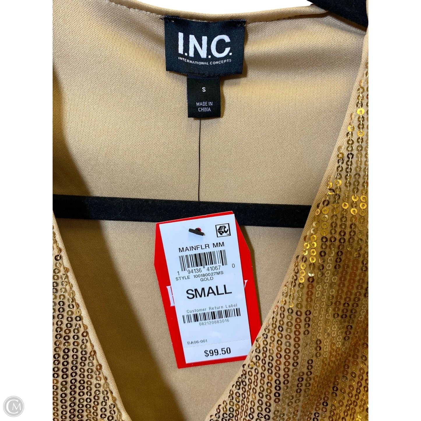 Dress Casual Short By Inc In Gold, Size: S