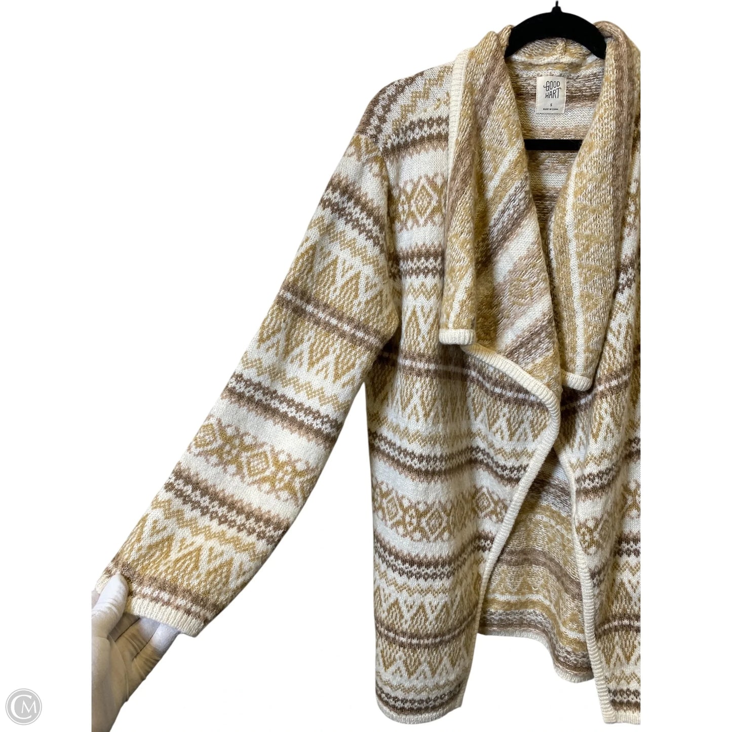 Sweater Cardigan By Good Hart In Multi-colored, Size: S