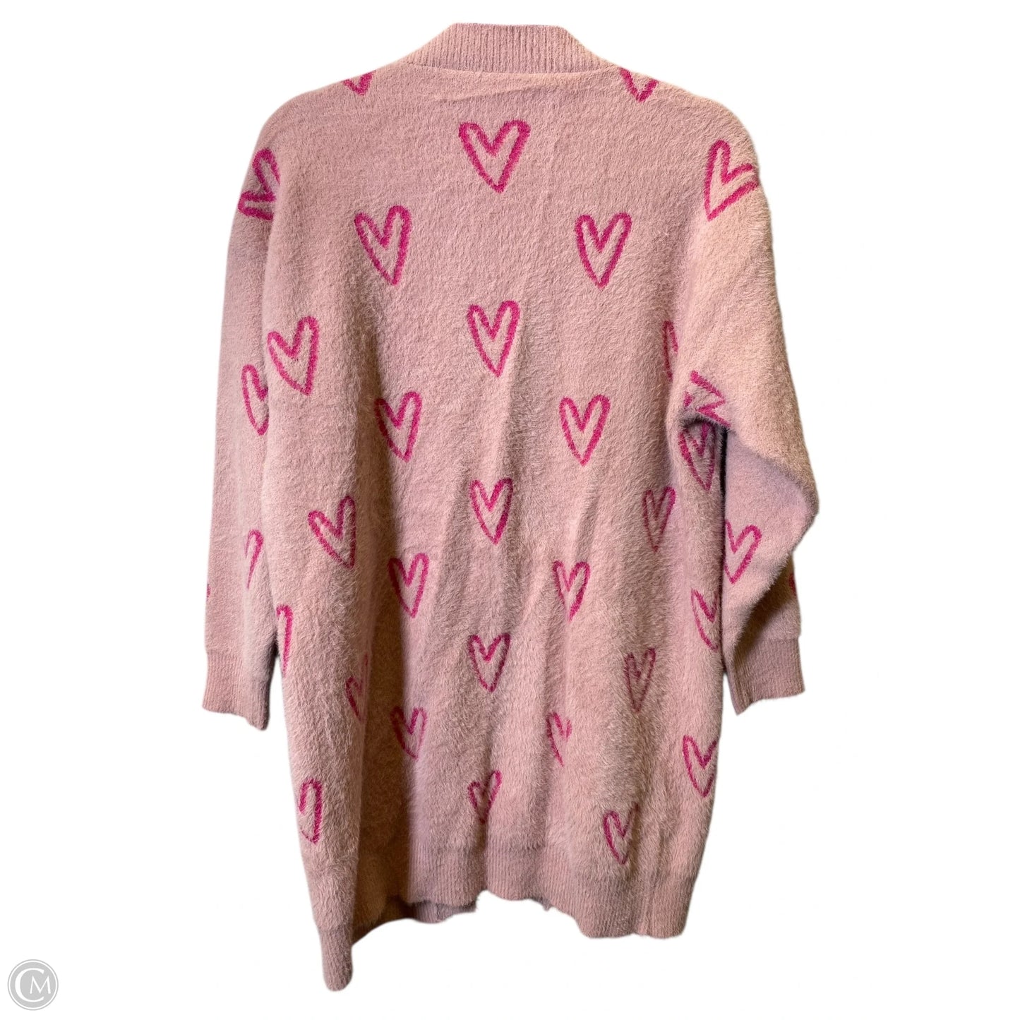 Sweater Cardigan By Clothes Mentor In Pink, Size: M