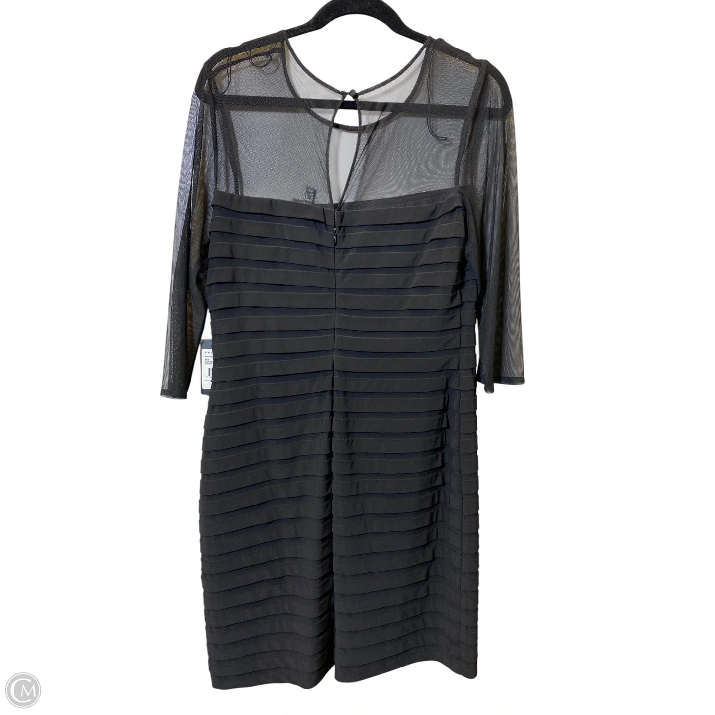 Dress Casual Midi By Adrianna Papell In Black, Size: 14