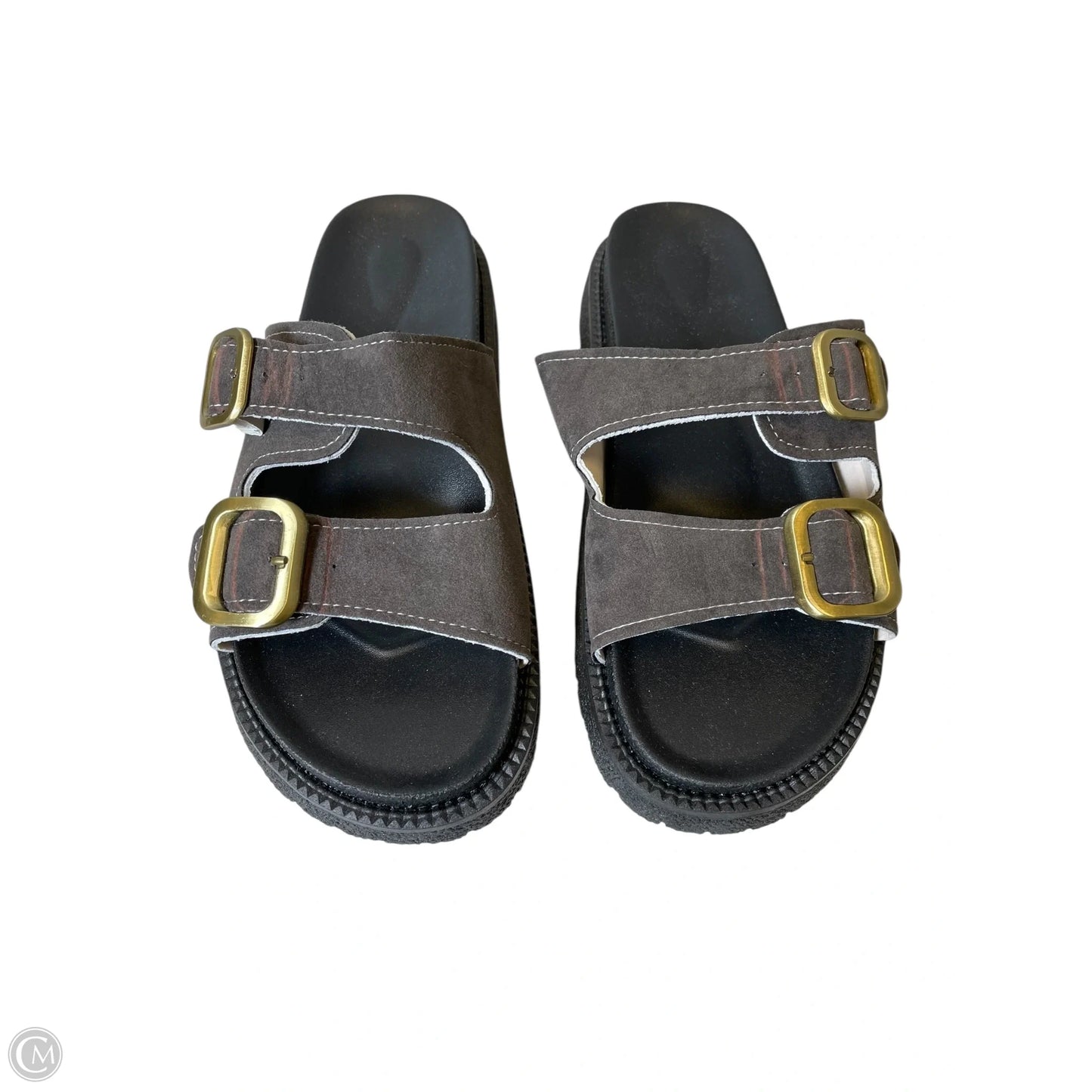 Sandals Flats By Clothes Mentor In Brown, Size: 11.5