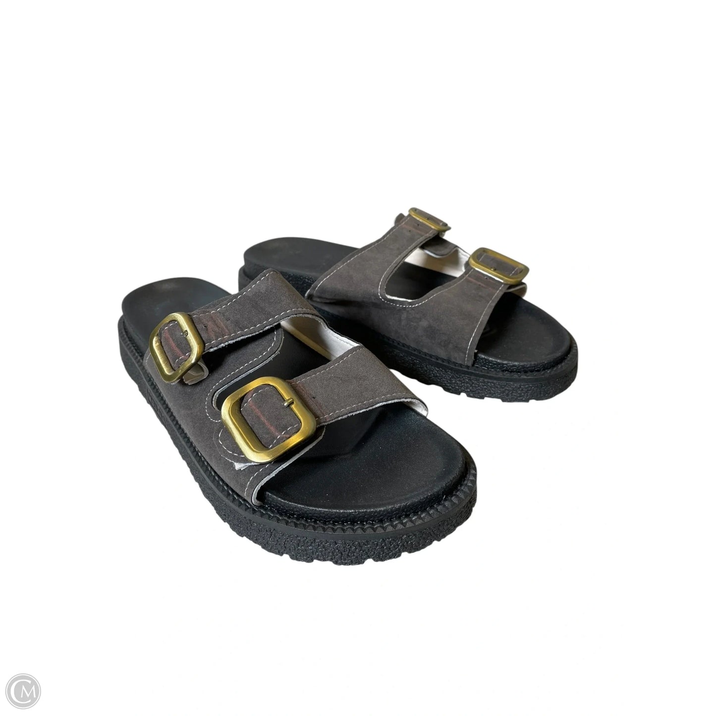 Sandals Flats By Clothes Mentor In Brown, Size: 11.5
