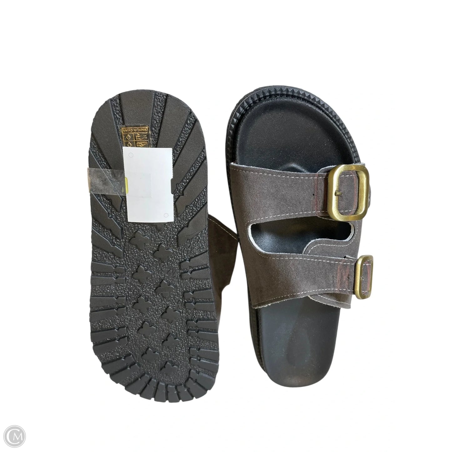 Sandals Flats By Clothes Mentor In Brown, Size: 11.5