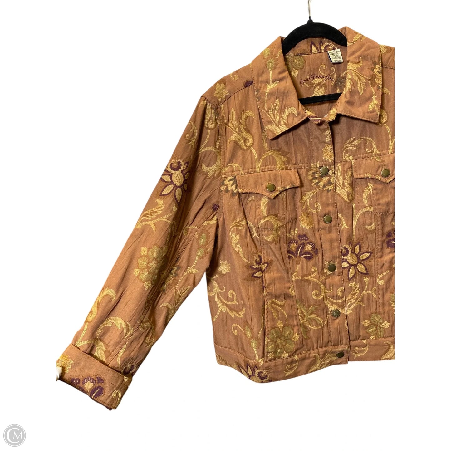 Jacket Moto By Caribbean Joe In Brown, Size: 2x