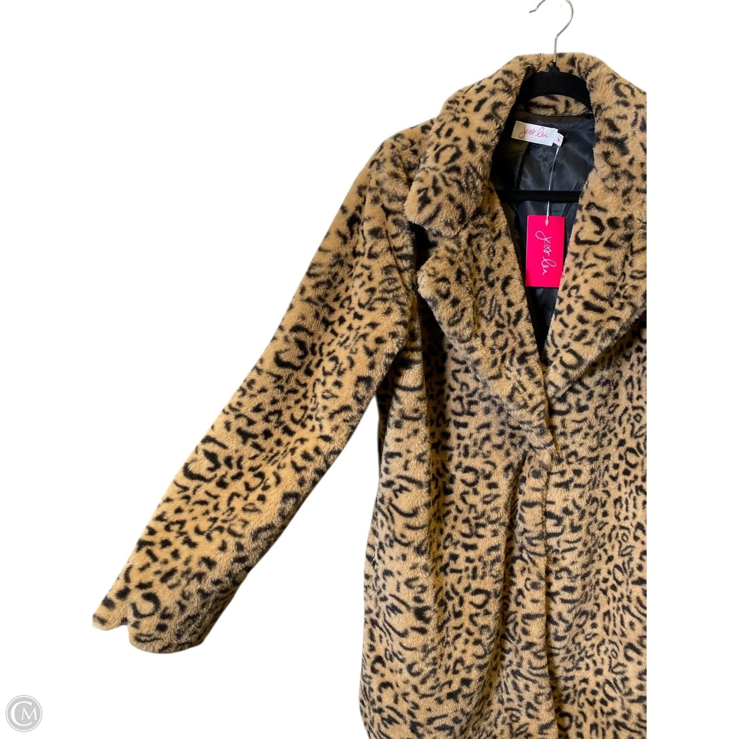 Jacket Faux Fur & Sherpa By Jess Lea In Animal Print, Size: M