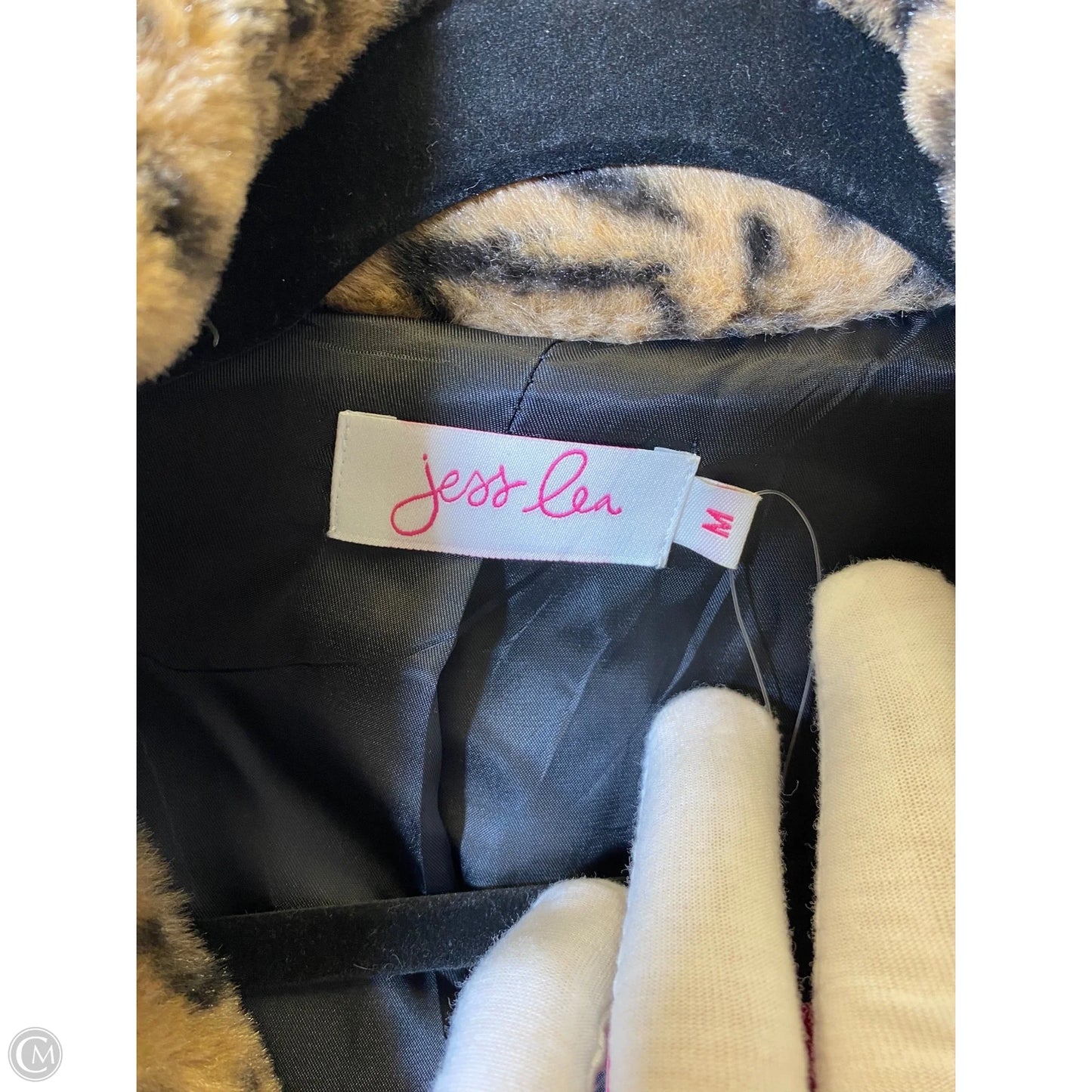 Jacket Faux Fur & Sherpa By Jess Lea In Animal Print, Size: M