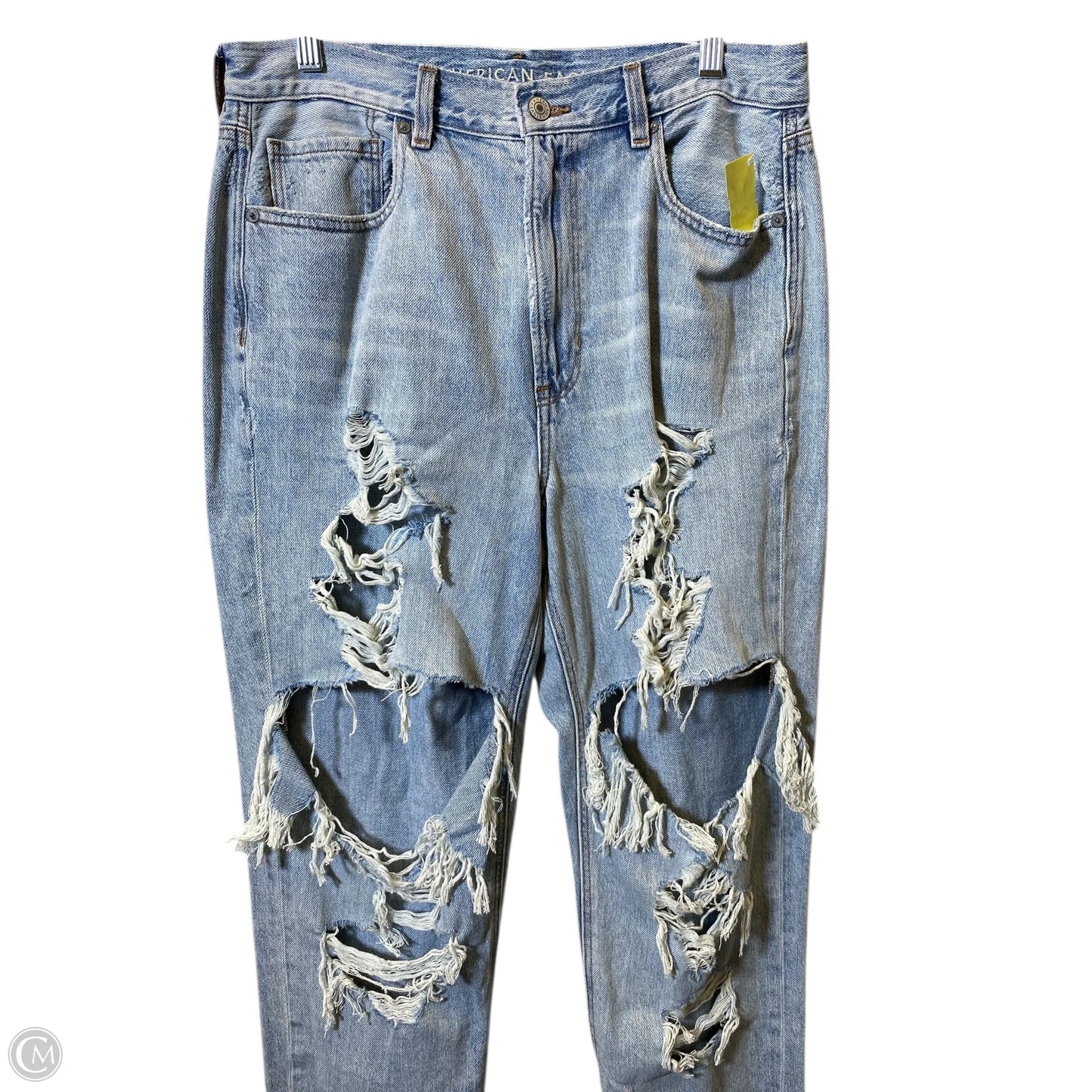 Jeans Straight By American Eagle In Blue Denim, Size: 12
