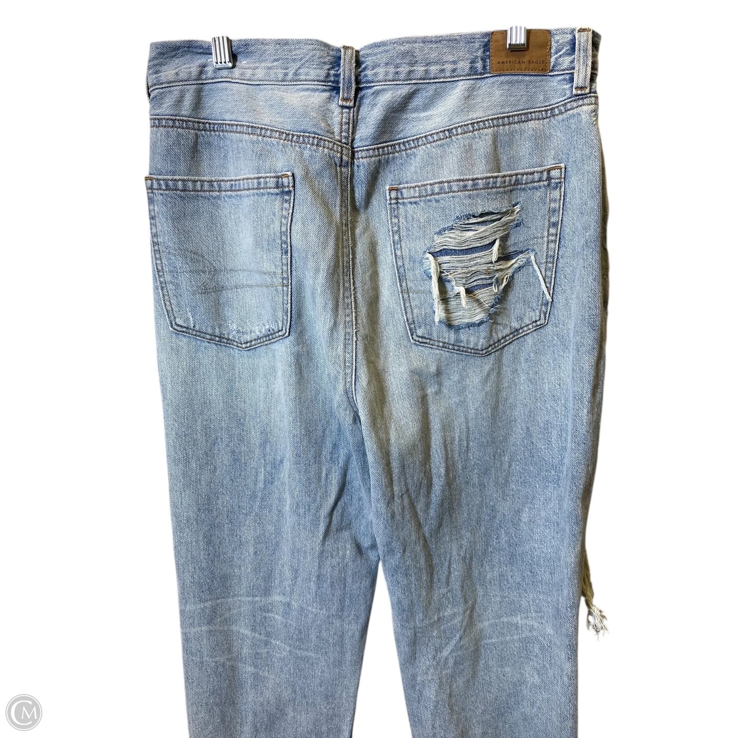 Jeans Straight By American Eagle In Blue Denim, Size: 12