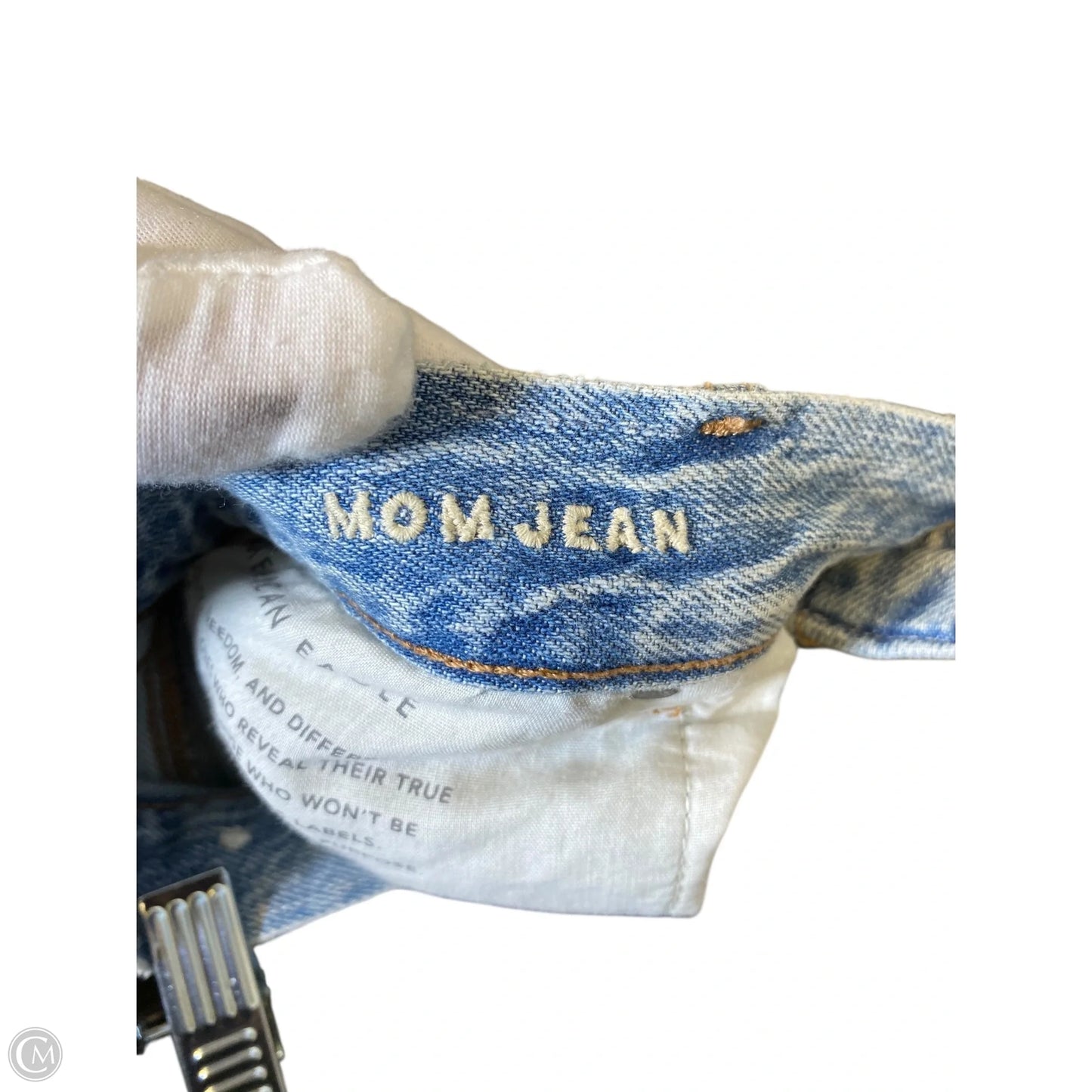 Jeans Straight By American Eagle In Blue Denim, Size: 12