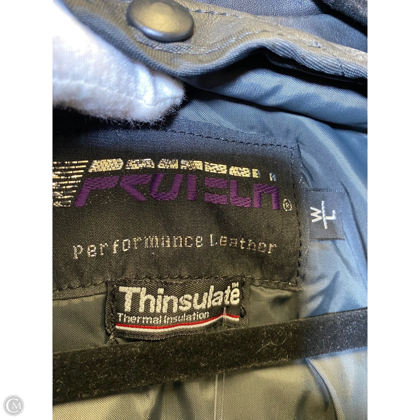 Jacket Leather By Clothes Mentor In Black, Size: L