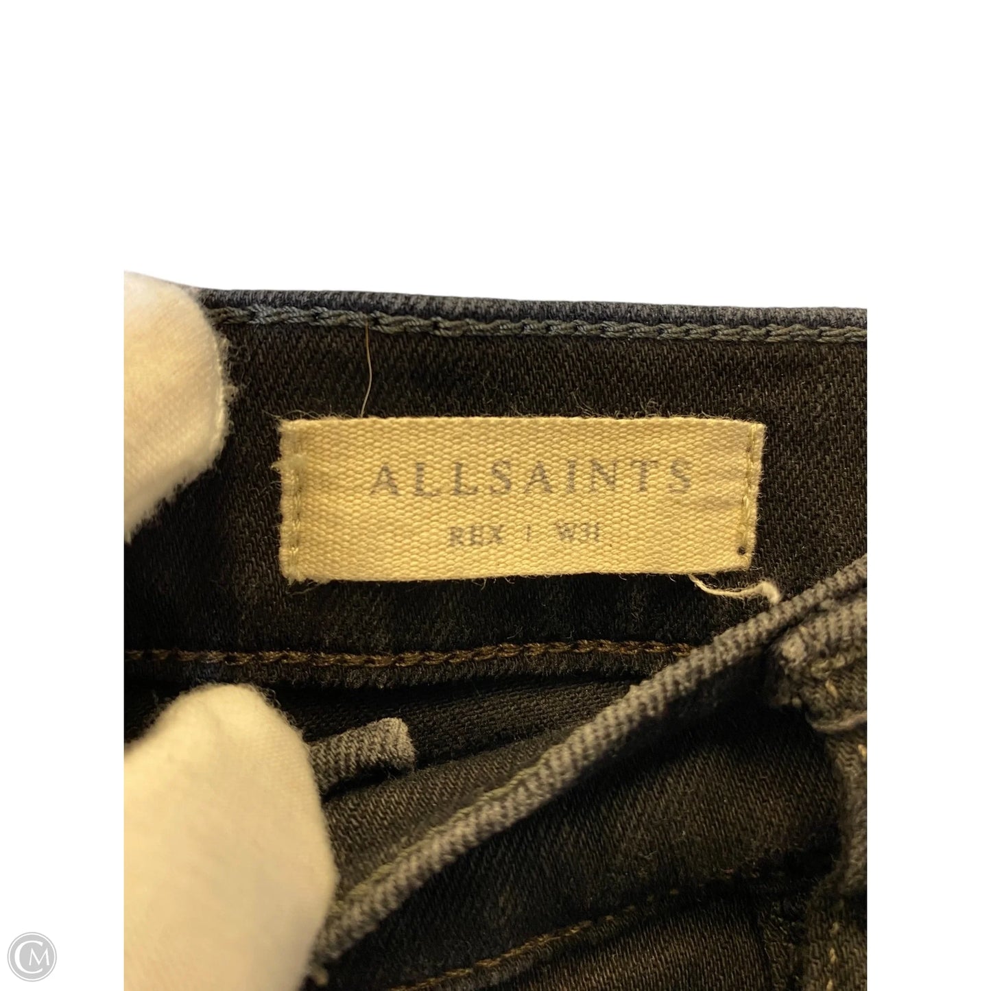 Jeans Designer By All Saints In Black, Size: 12