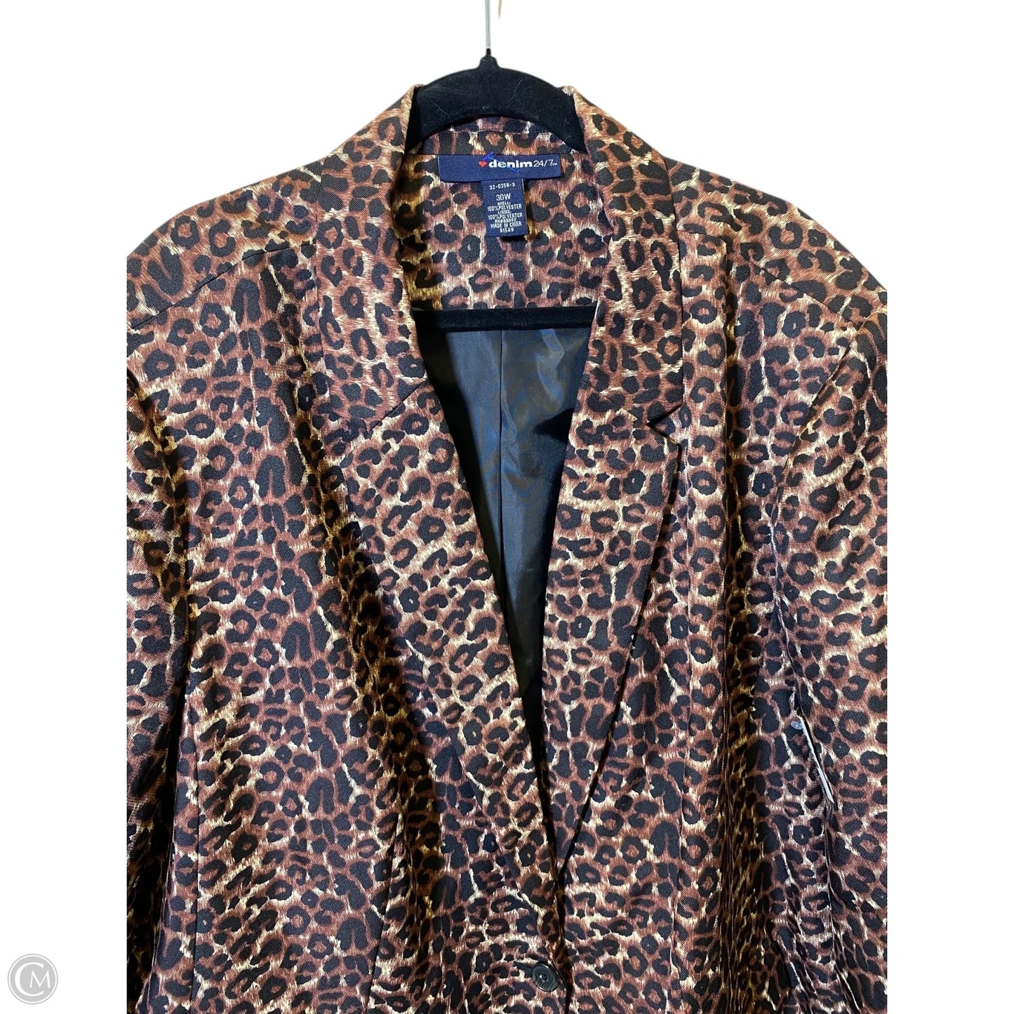 Blazer By Denim 24/7 In Animal Print, Size: 4x