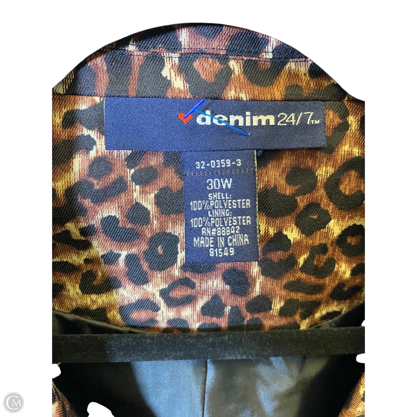 Blazer By Denim 24/7 In Animal Print, Size: 4x