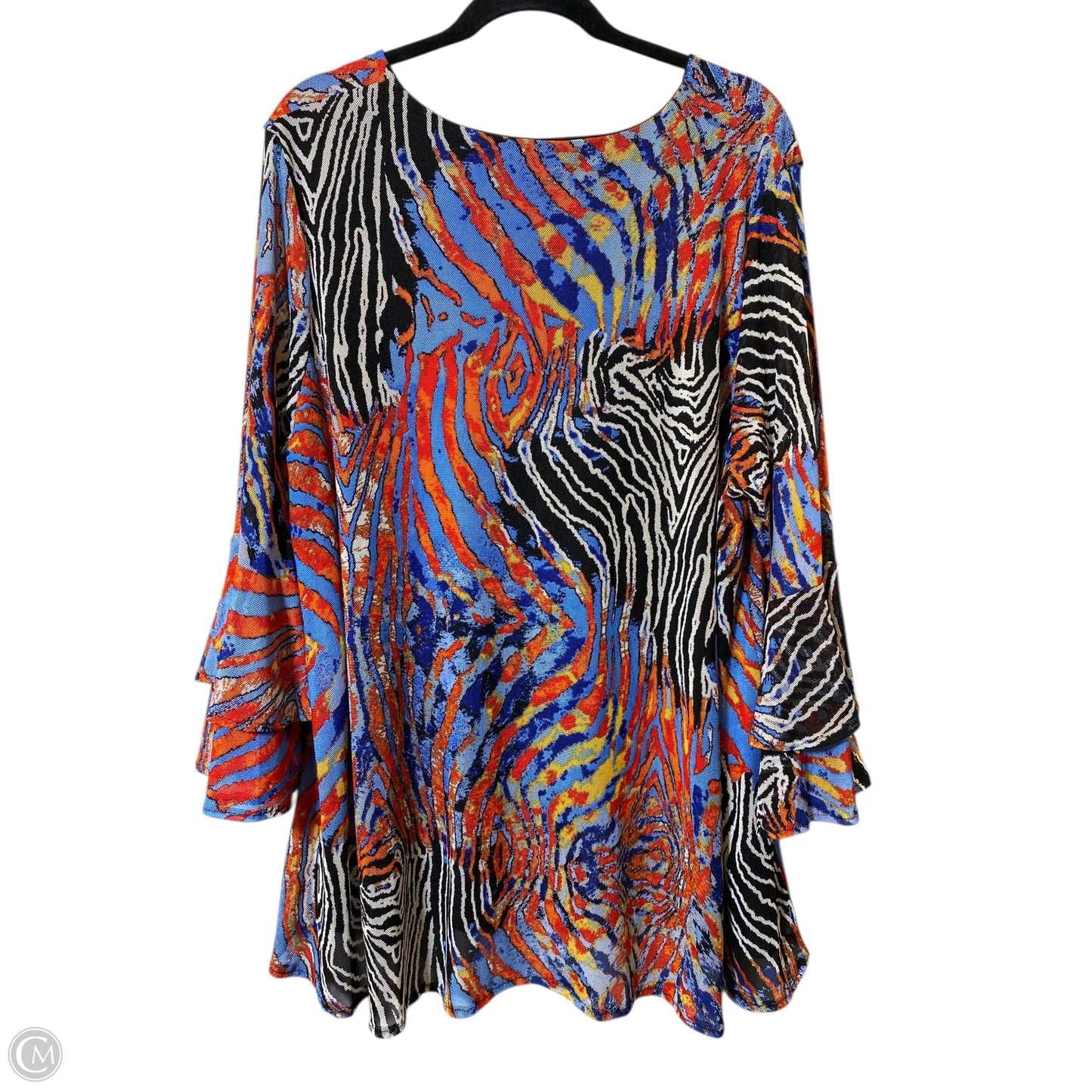 Top 3/4 Sleeve By Calessa In Multi-colored, Size: 3x
