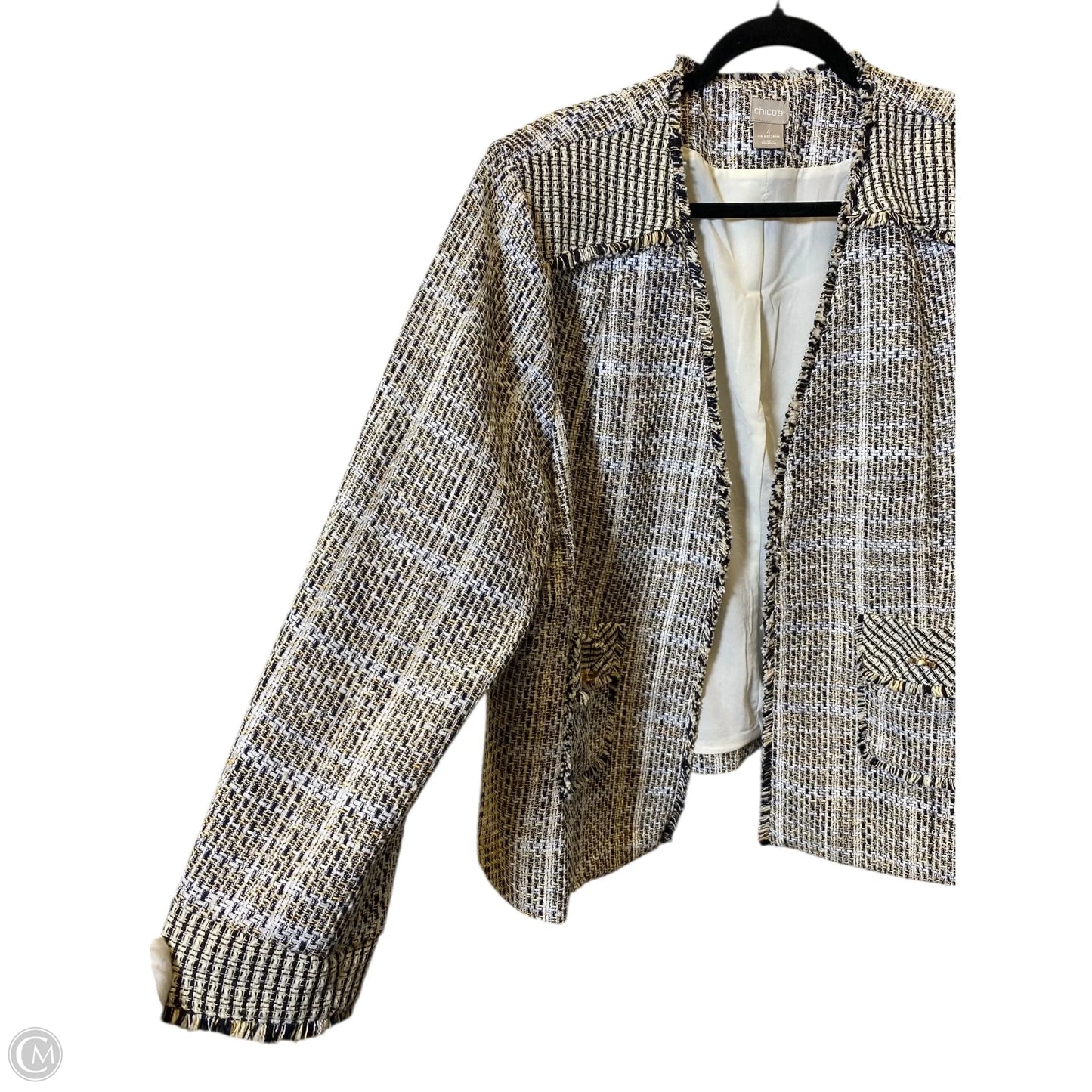 Jacket Moto By Chicos In Multi-colored, Size: Xxl