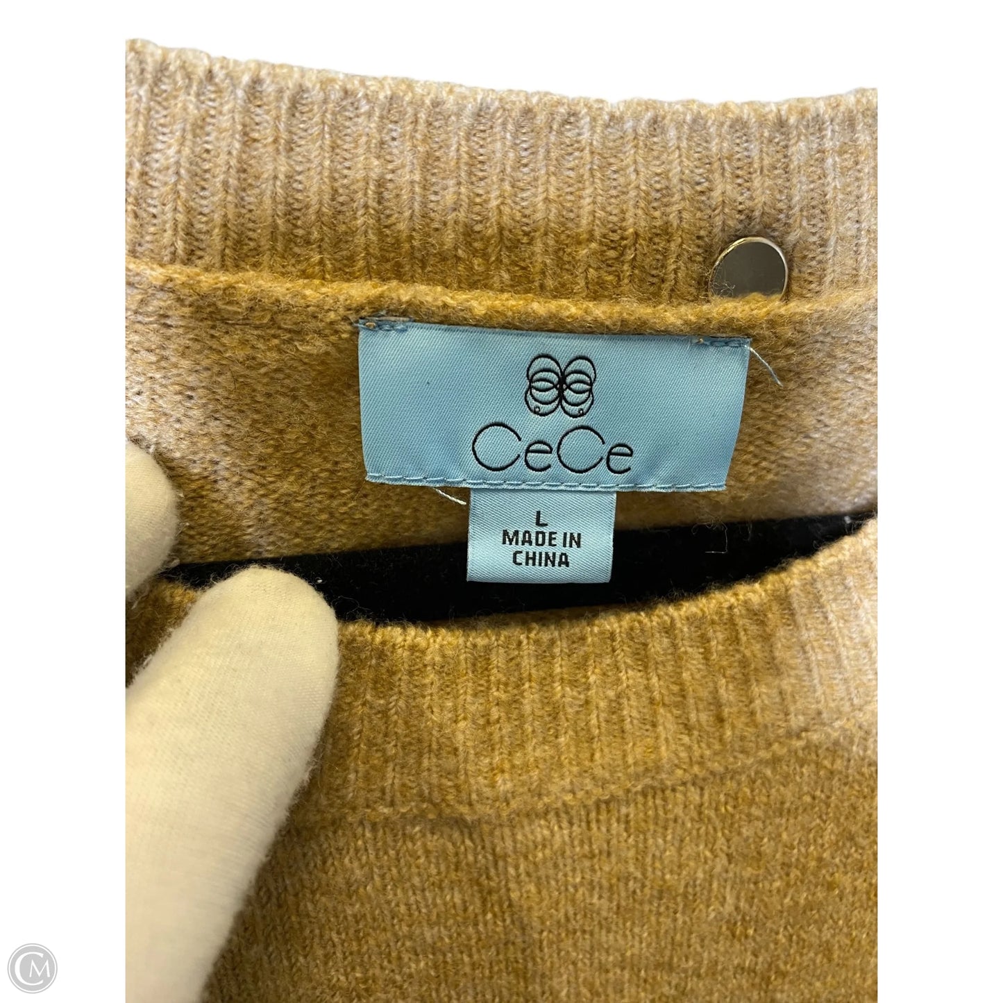 Sweater By Cece In Tan, Size: L