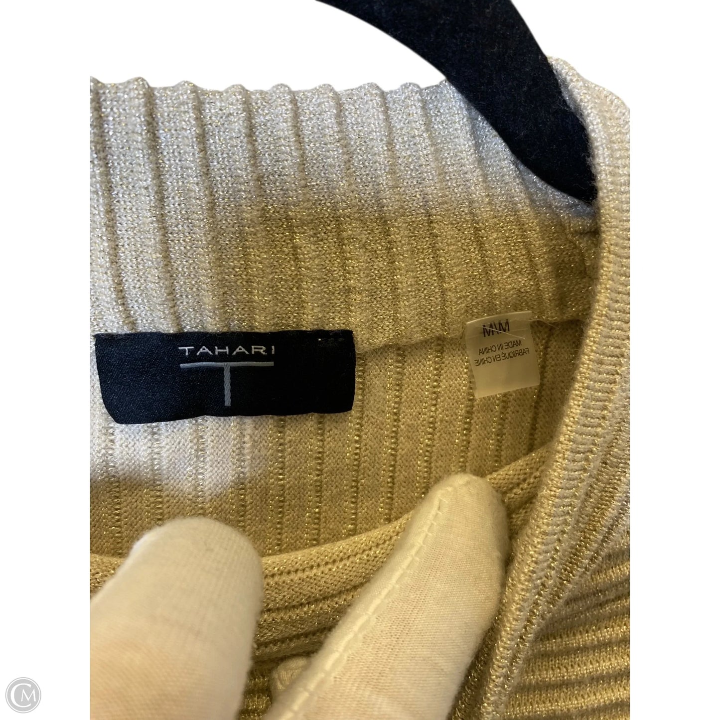 Sweater By Tahari In Tan, Size: M