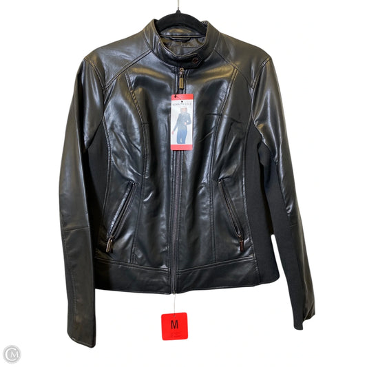 Jacket Moto By Kenneth Cole In Black, Size: M