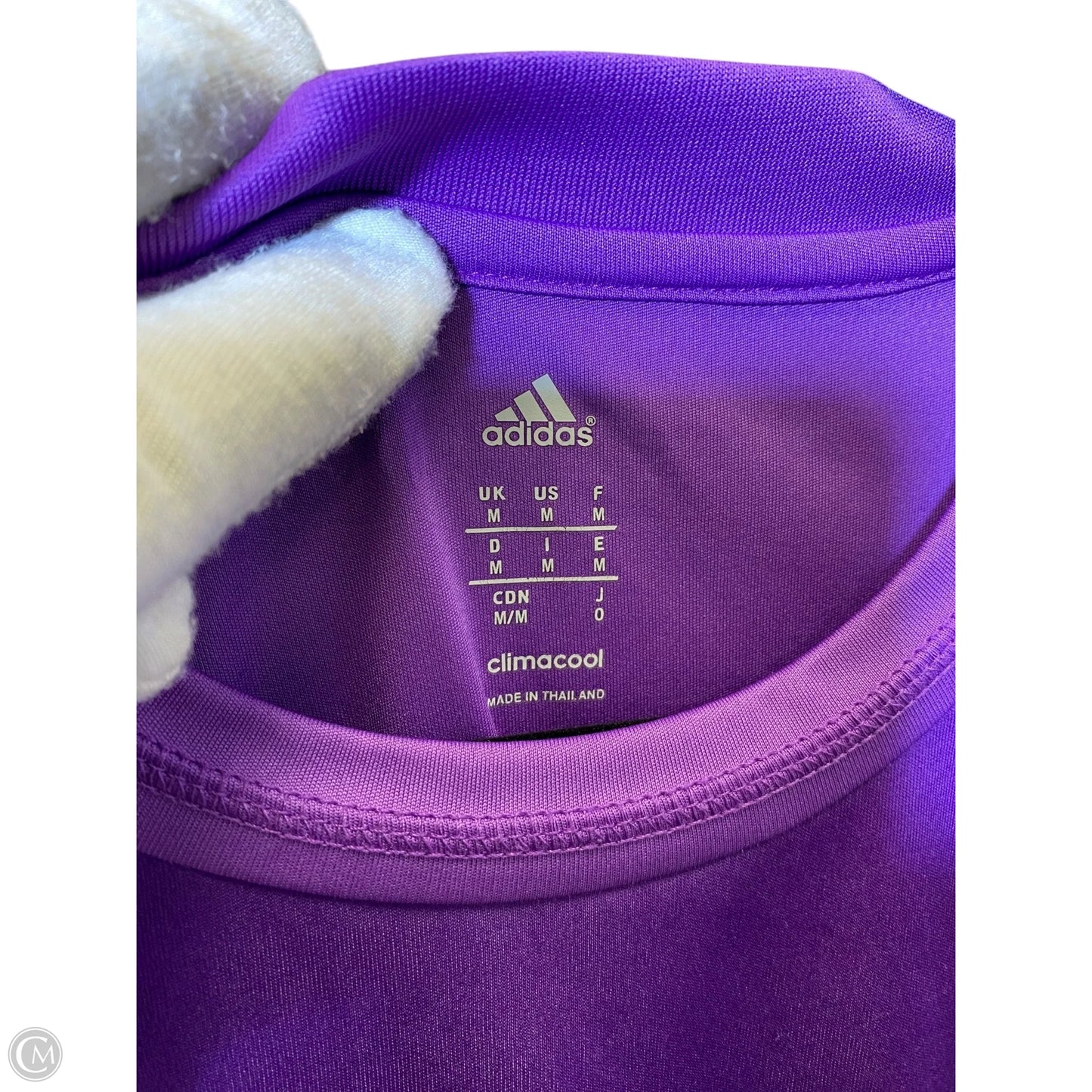 Athletic Top Short Sleeve By Adidas In Purple, Size: M