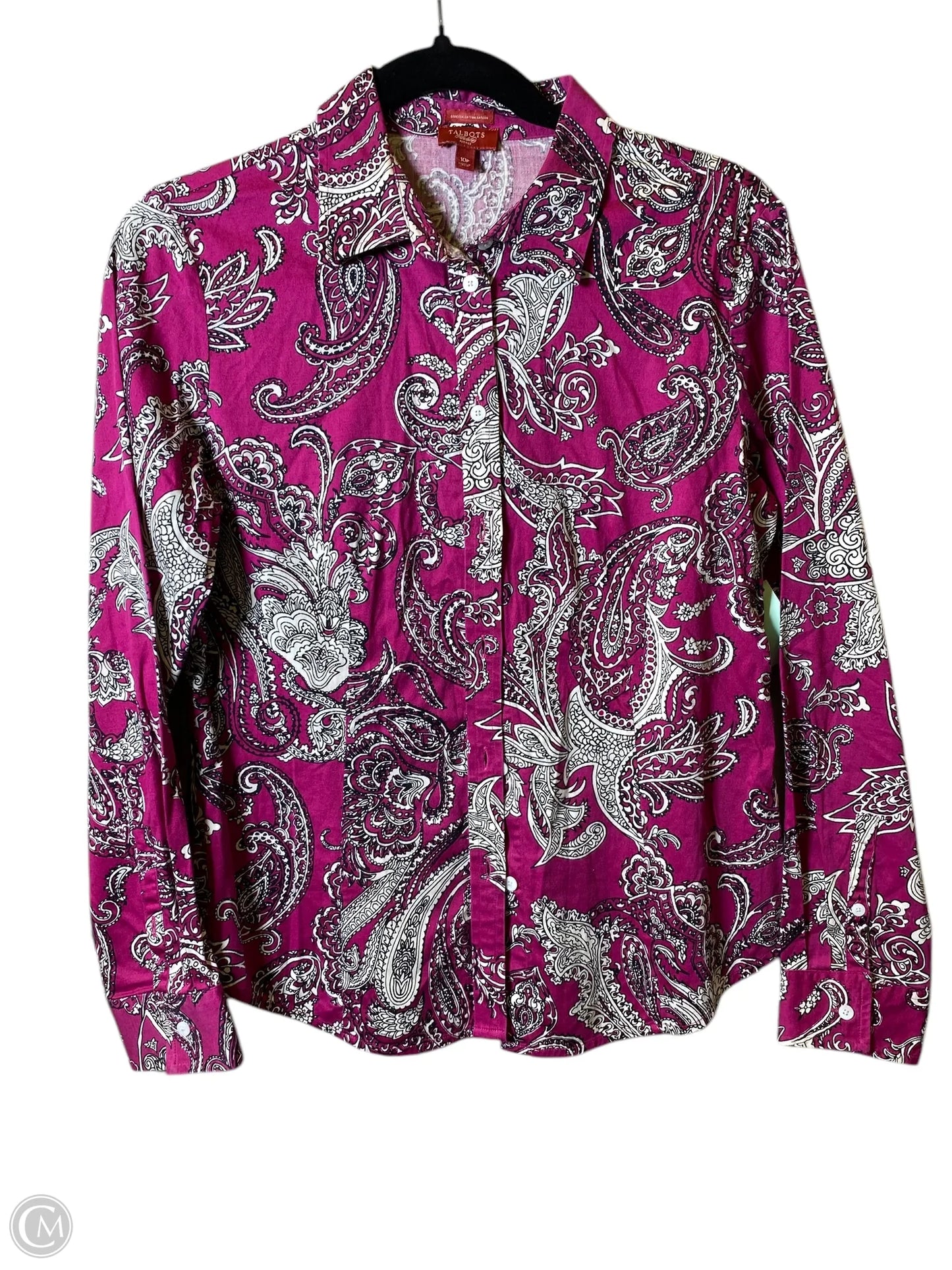 Top Long Sleeve By Talbots In Purple, Size: Petite M