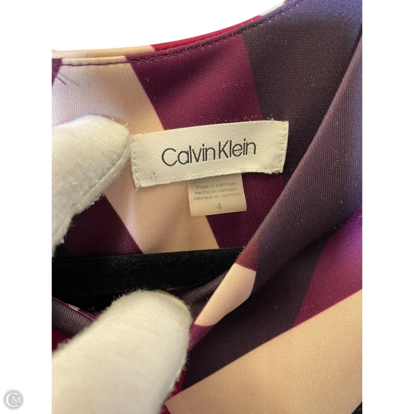 Dress Work By Calvin Klein In Multi-colored, Size: 4