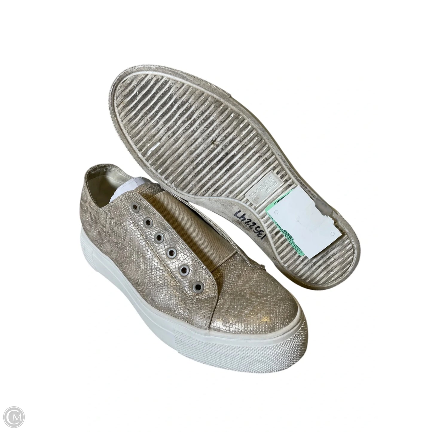 Shoes Athletic By Very Volatile In Gold, Size: 7.5