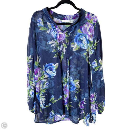 Top Long Sleeve By Susan Graver In Multi-colored, Size: 1x