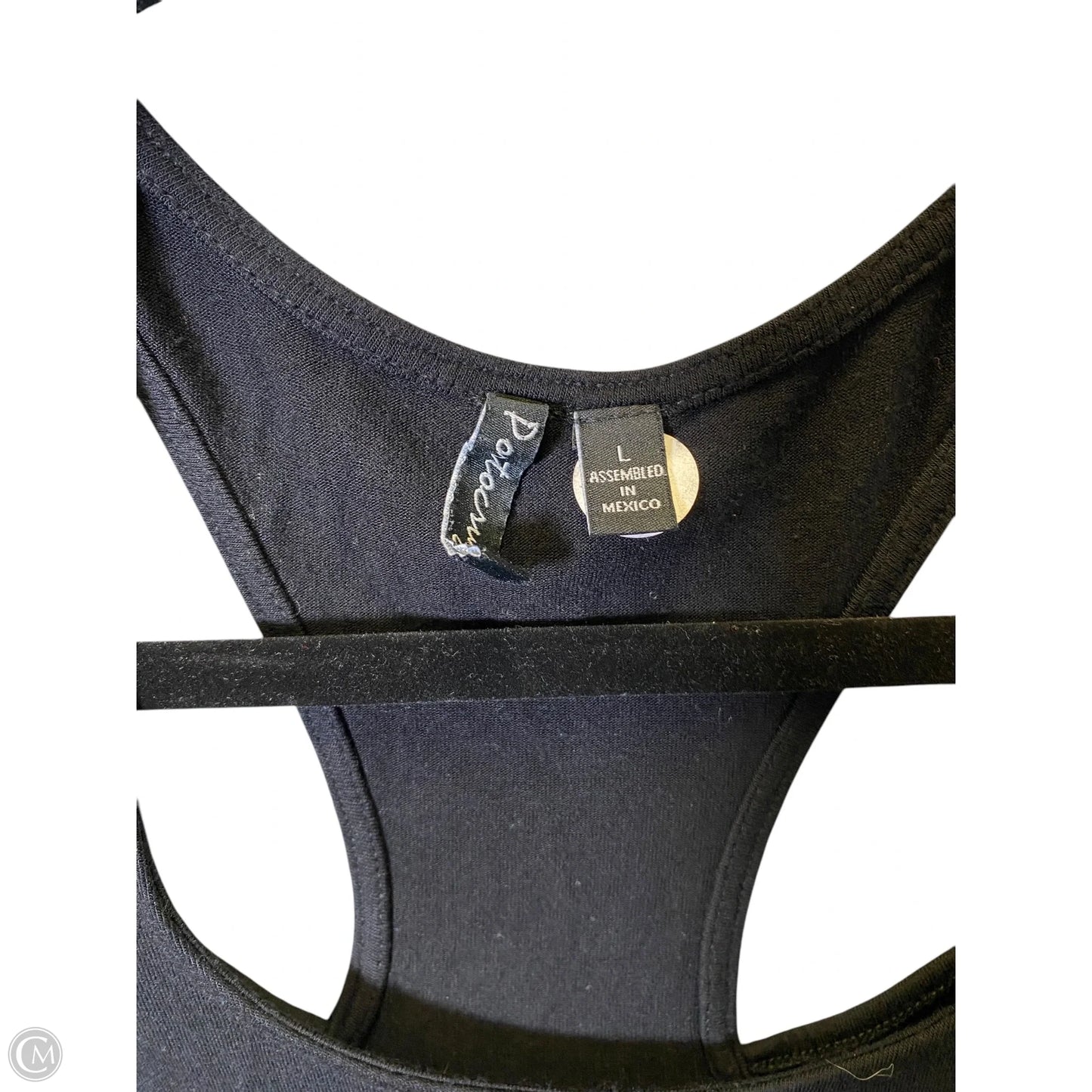 Top Sleeveless By Cmc In Black, Size: L