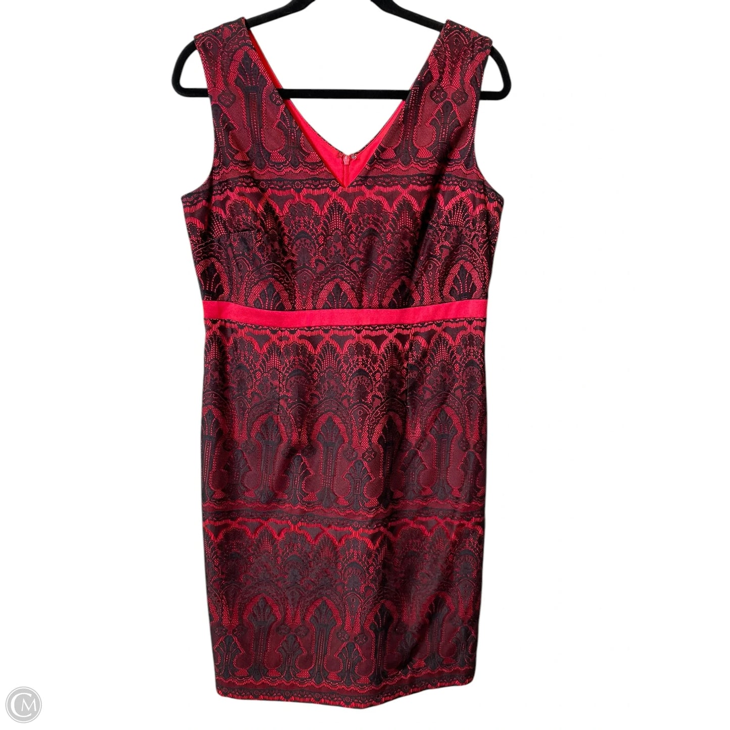 Dress Party Midi By Merona In Black & Red, Size: 12