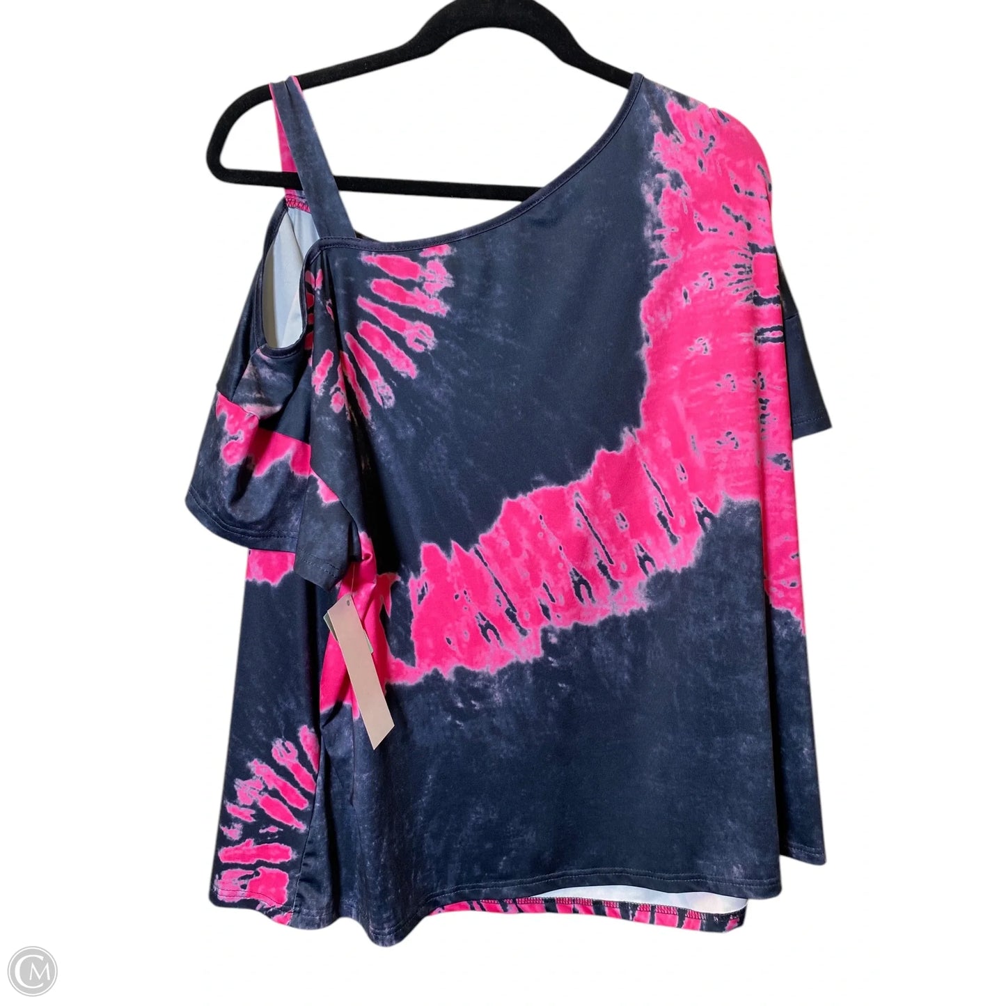 Top Short Sleeve By Cmc In Tie Dye Print, Size: 1x