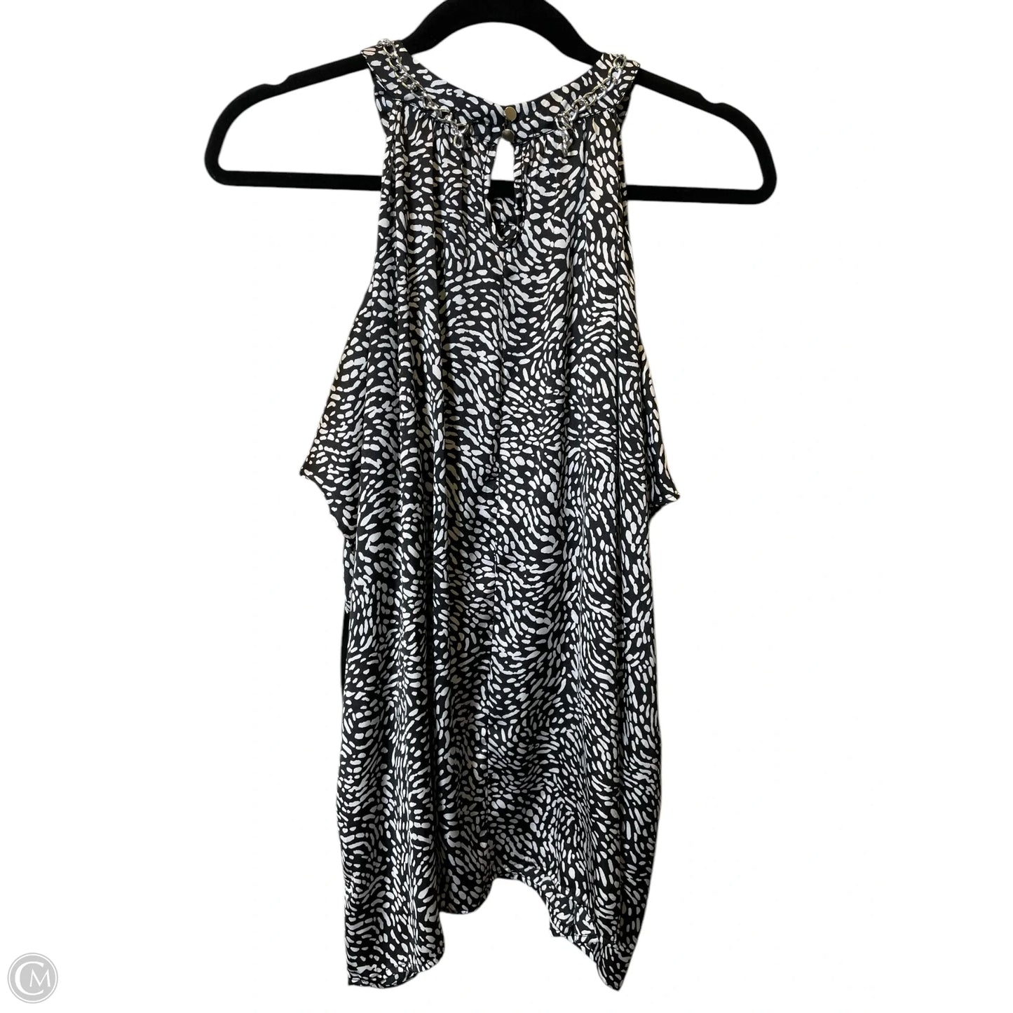 Top Short Sleeve By Belldini In Black & White, Size: 1x