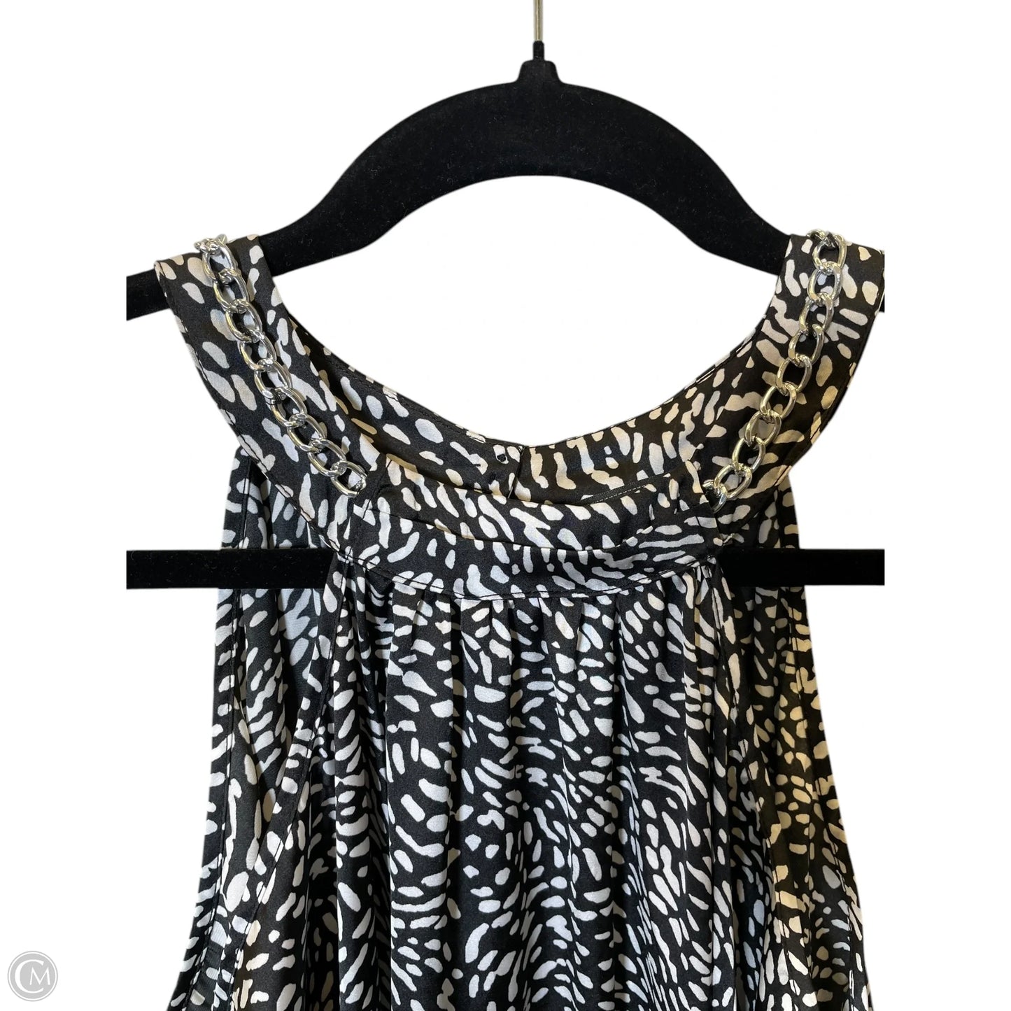Top Short Sleeve By Belldini In Black & White, Size: 1x