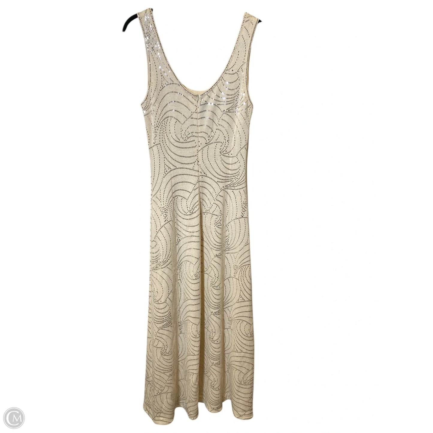 Dress Luxury Designer By St. John In Cream & Silver, Size: 6