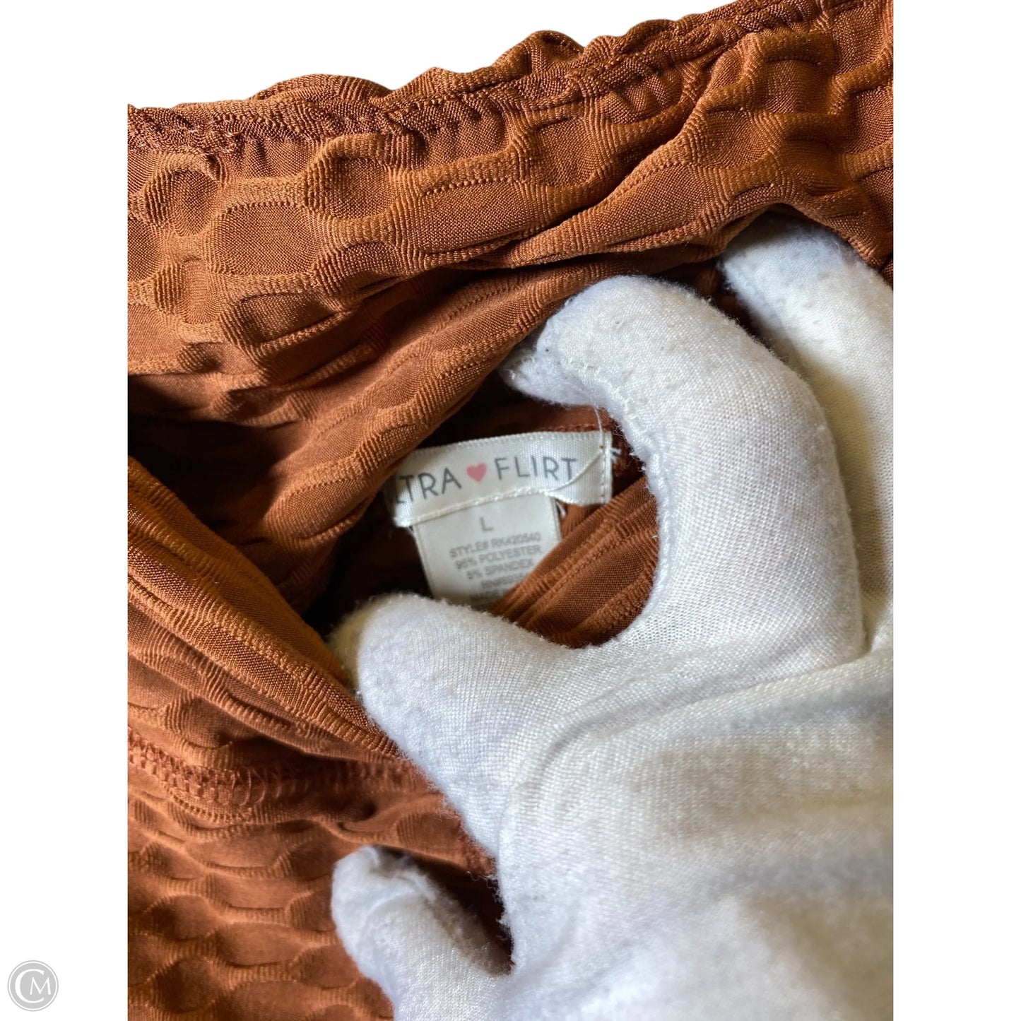 Pants Leggings By Ultra Flirt In Brown, Size: L