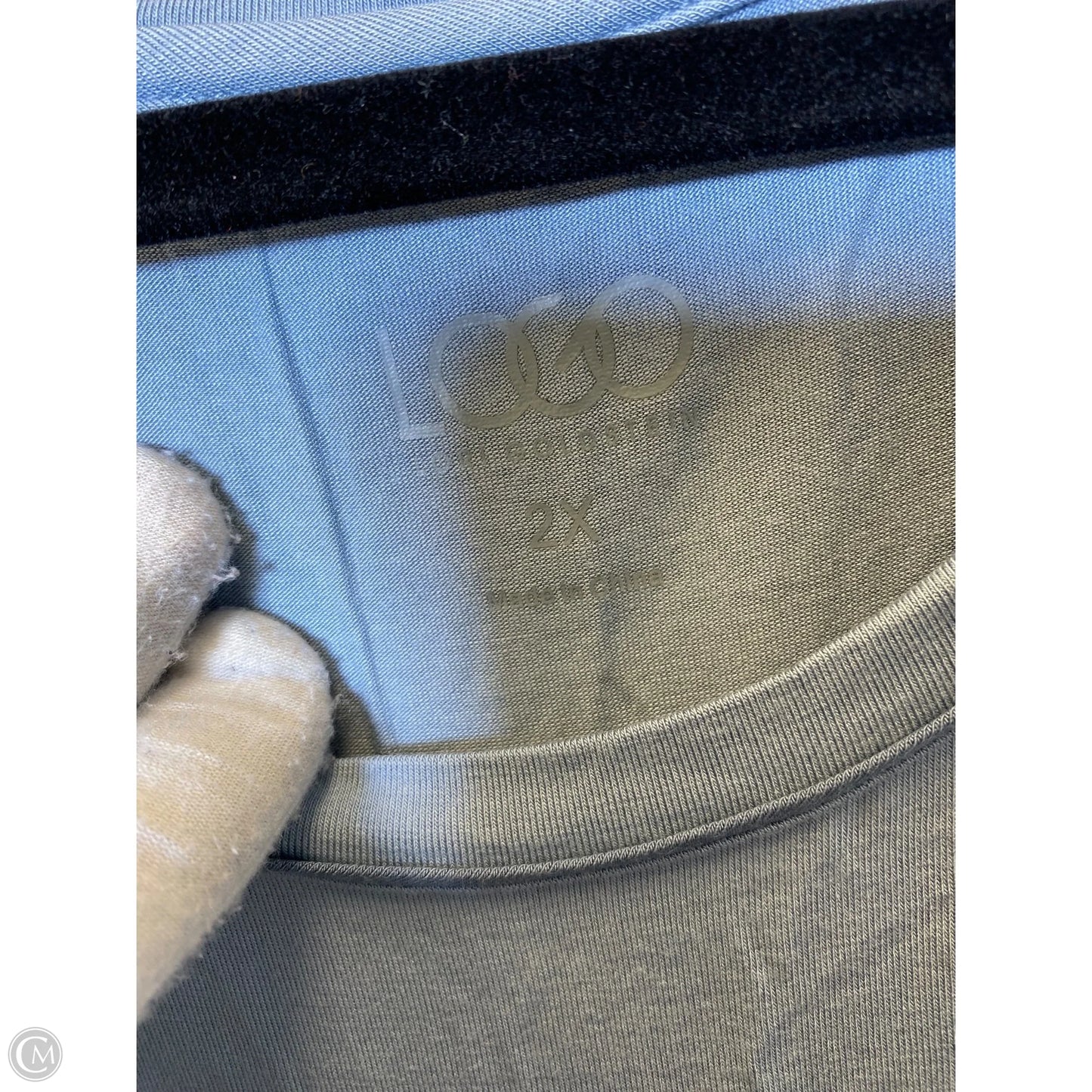 Top Sleeveless By Logo In Blue, Size: 2x