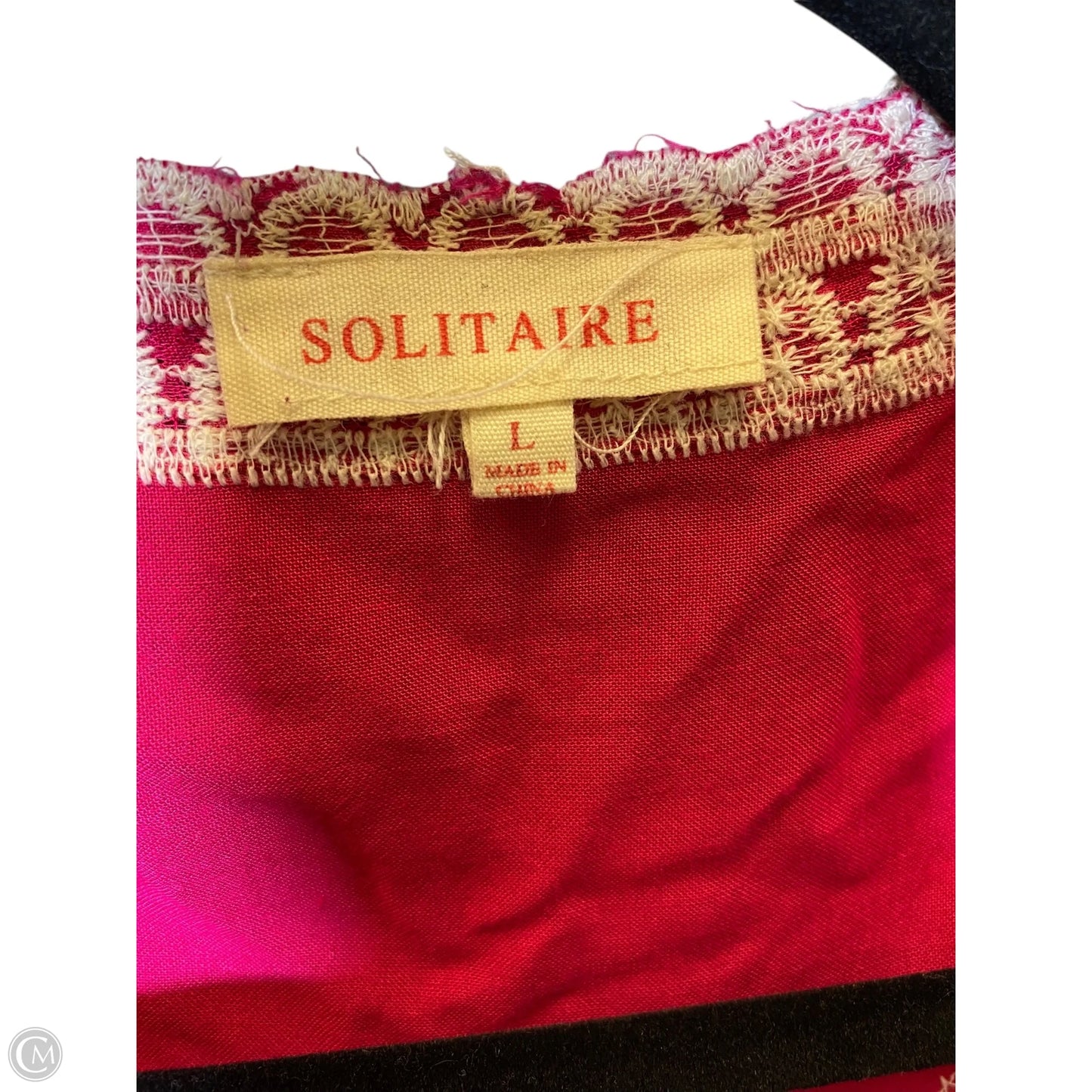 Kimono By Solitaire In Pink & White, Size: L