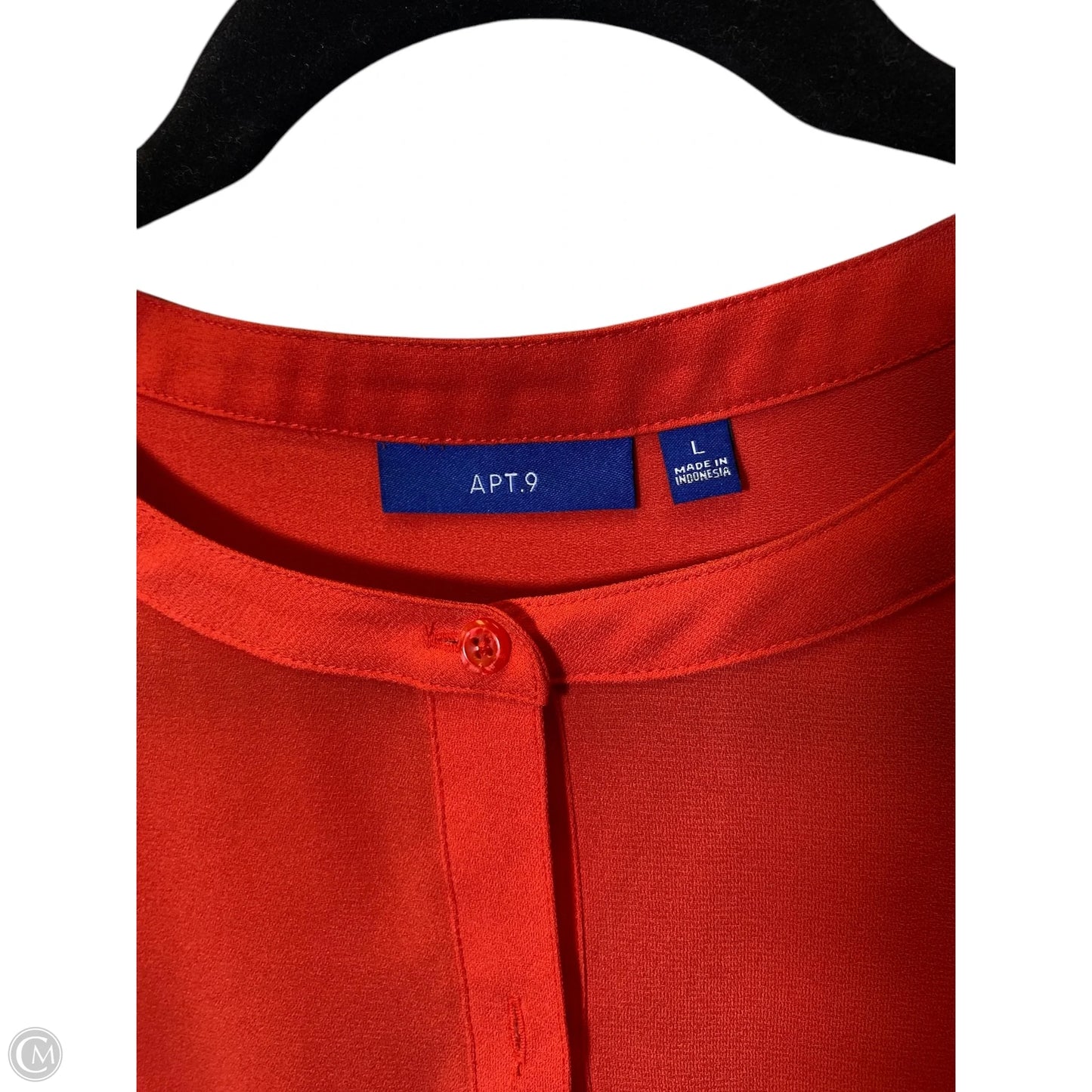 Top Long Sleeve By Apt 9 In Red, Size: L