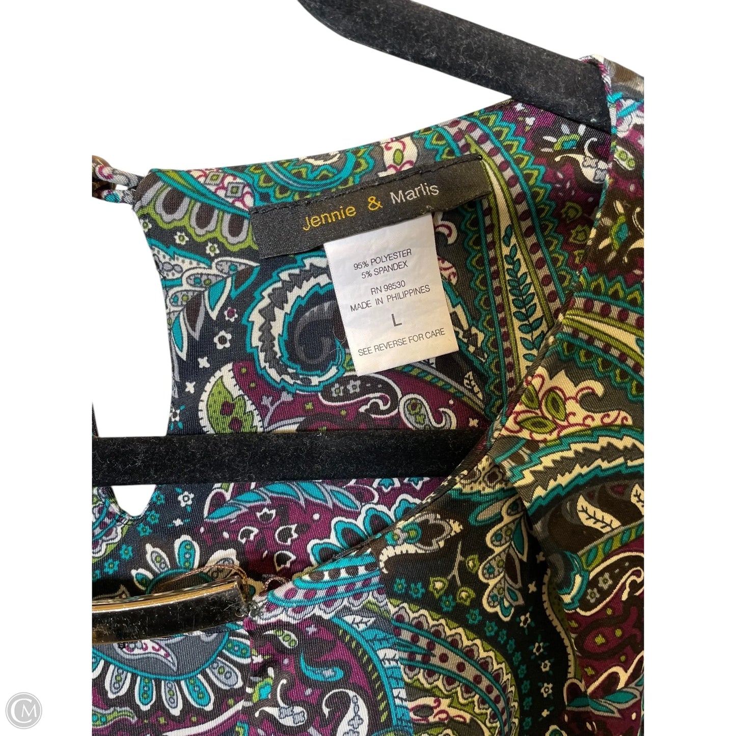 Top Sleeveless By Jennie And Marlis In Multi-colored, Size: L