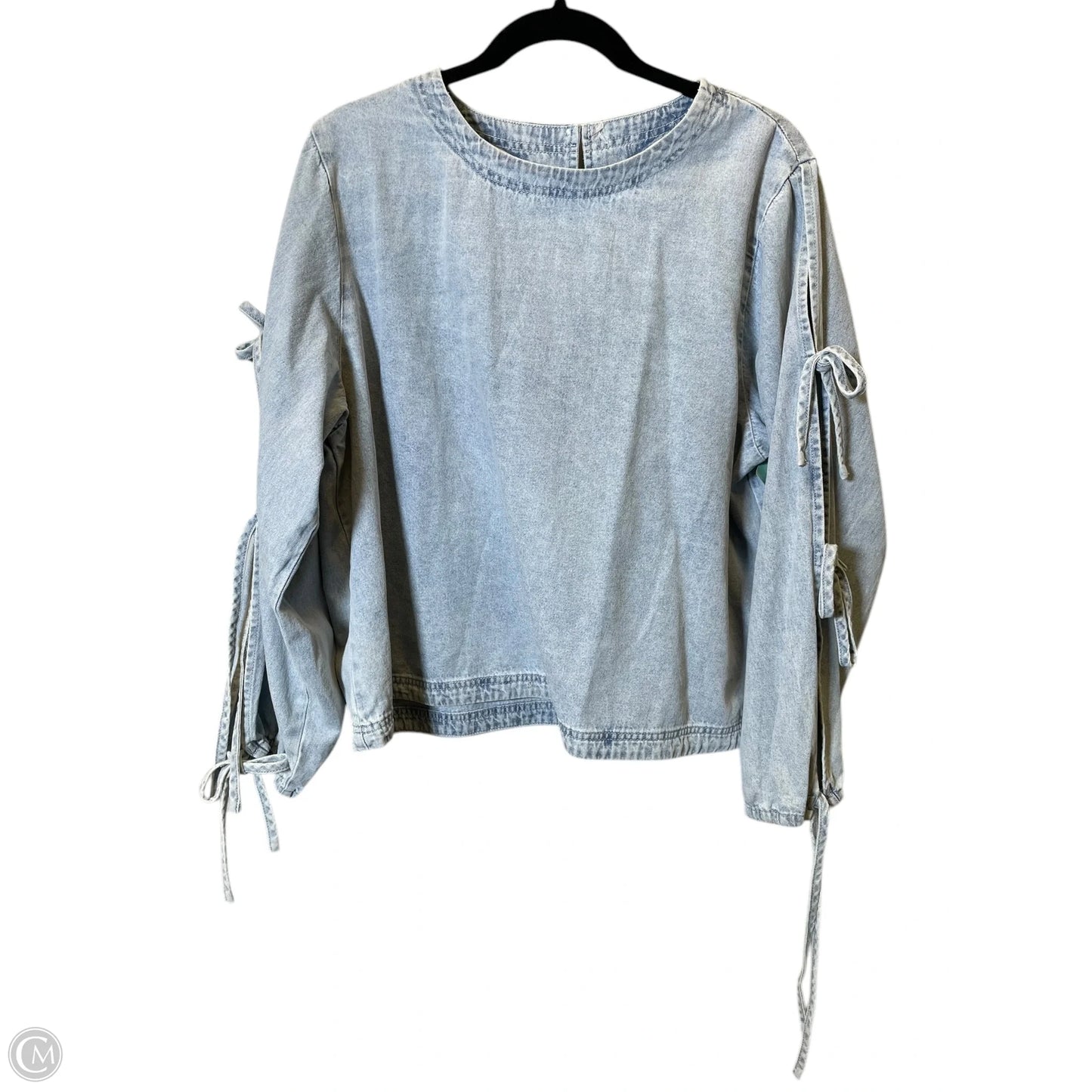 Top Long Sleeve By Cmc In Blue Denim, Size: L