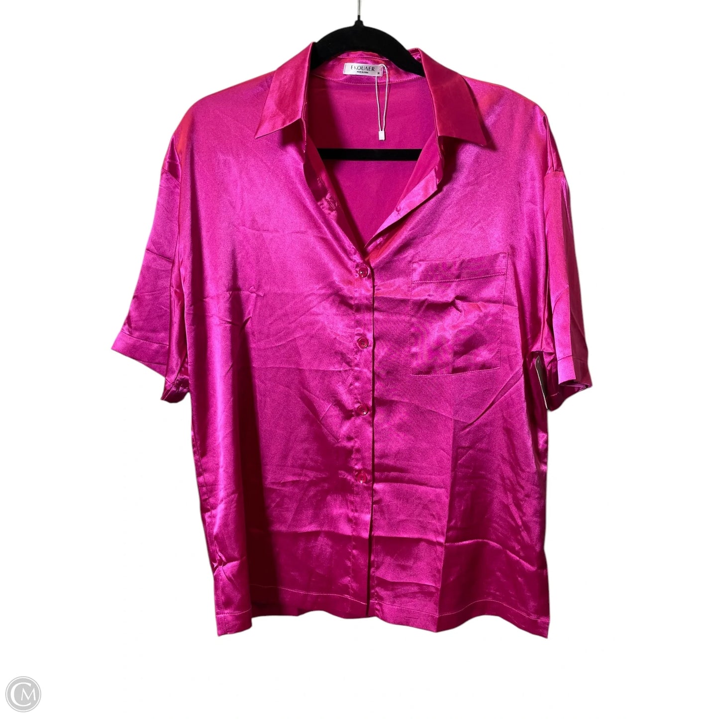 Blouse Short Sleeve By Cmc In Mauve, Size: M