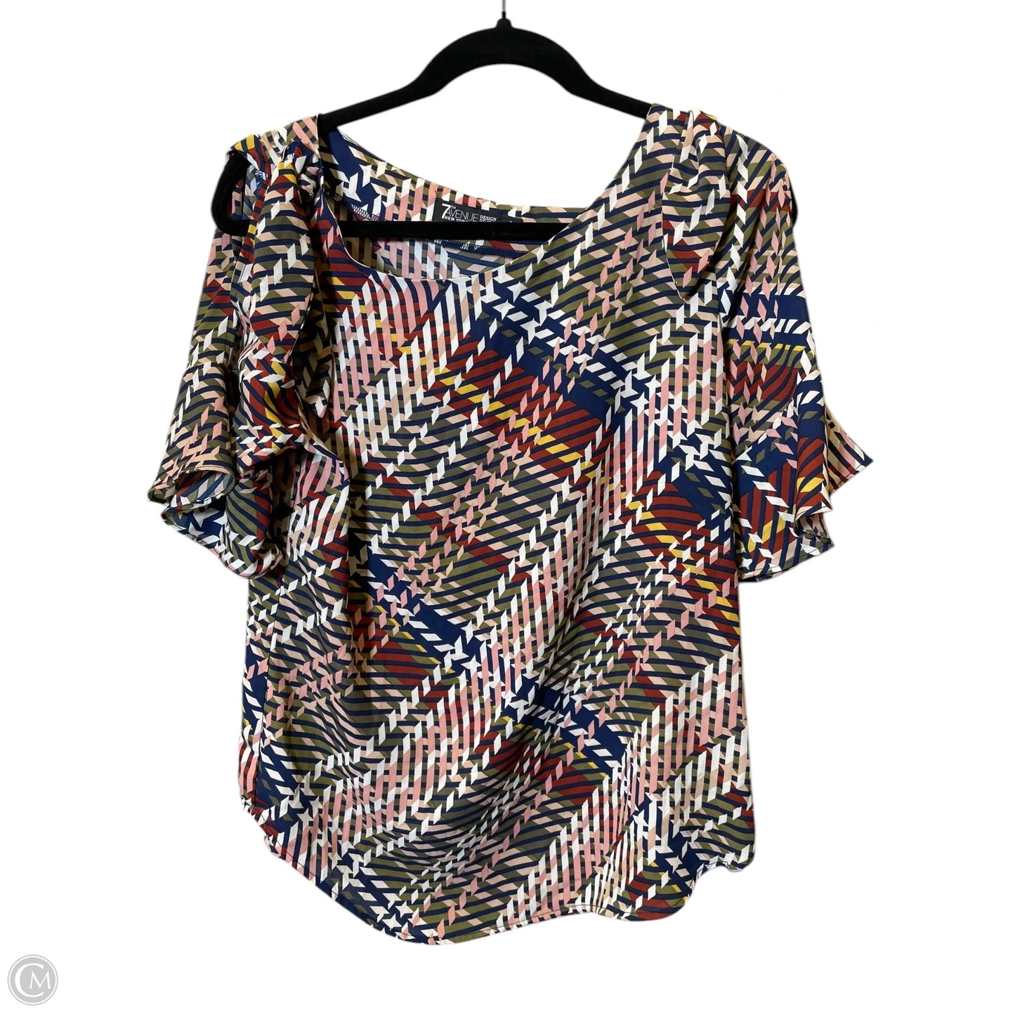 Top Short Sleeve By New York And Co In Multi-colored, Size: S
