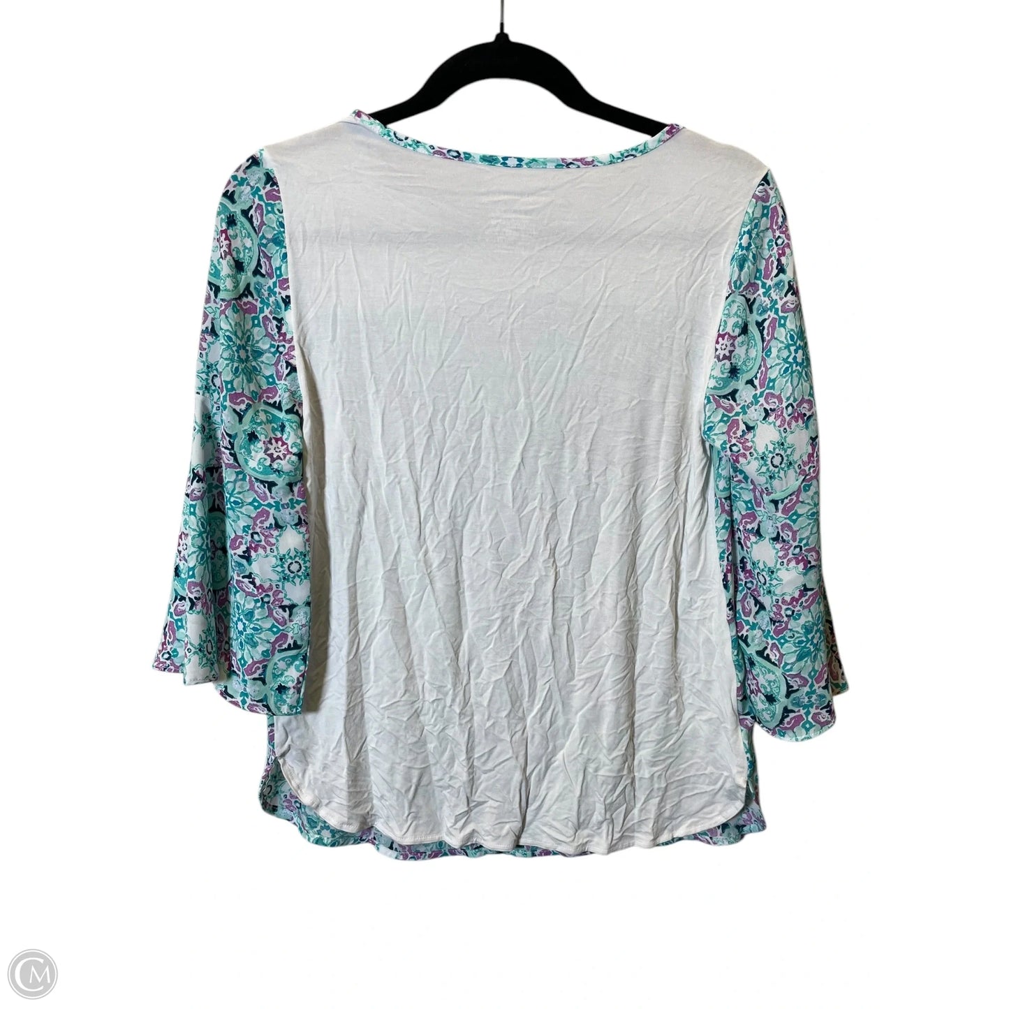 Top 3/4 Sleeve By Van Heusen In Multi-colored, Size: Xxs