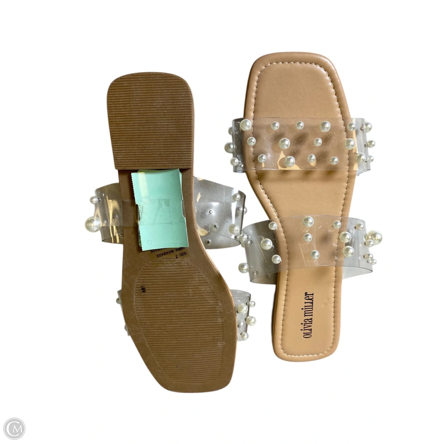 Sandals Flip Flops By Olivia Miller In Clear, Size: 7