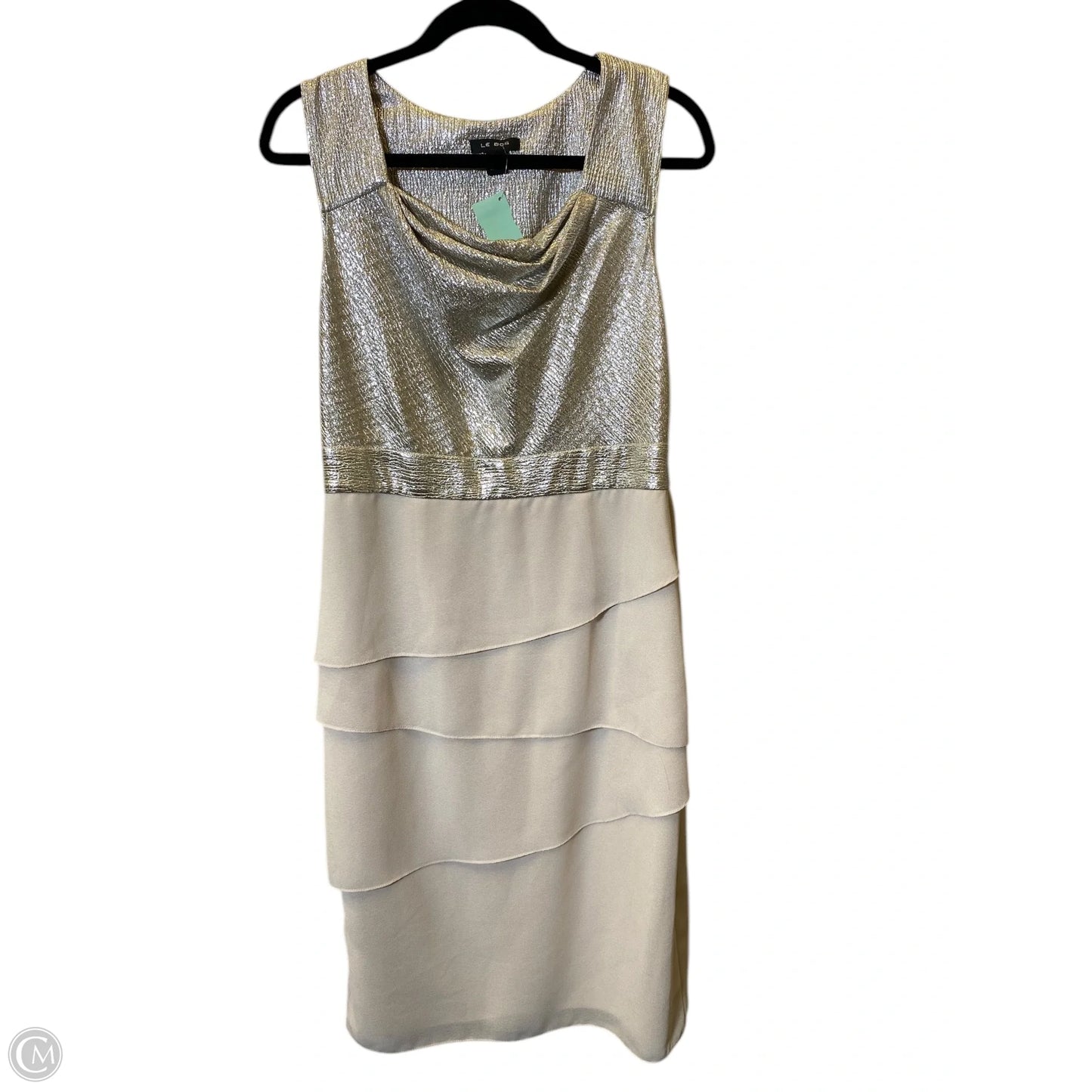 Dress Set 2pc By LE BOS In Gold & Tan, Size: 8